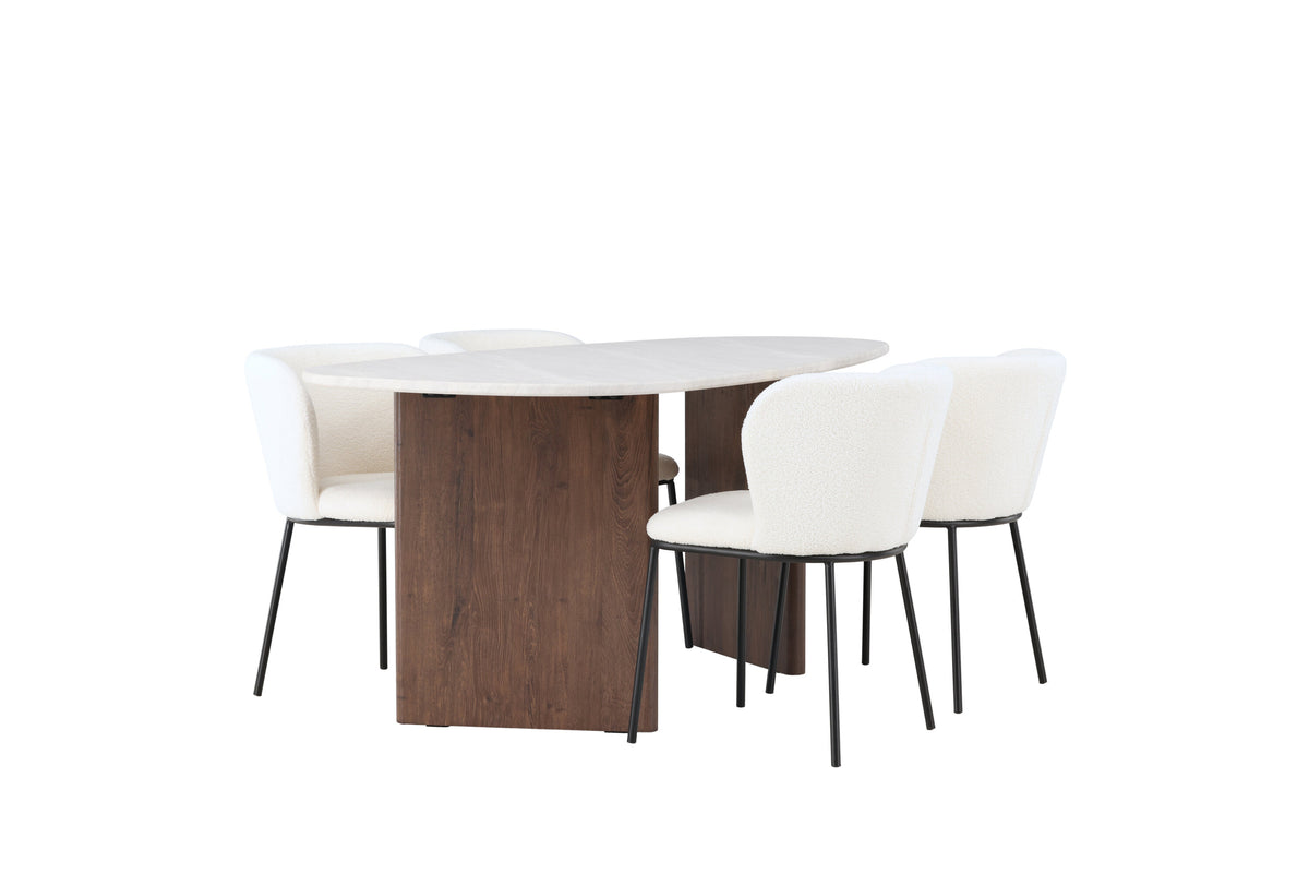 Grönvik Matbord med Edina Stolarna – Bord: 75x180x90 Stol: 56x76x55