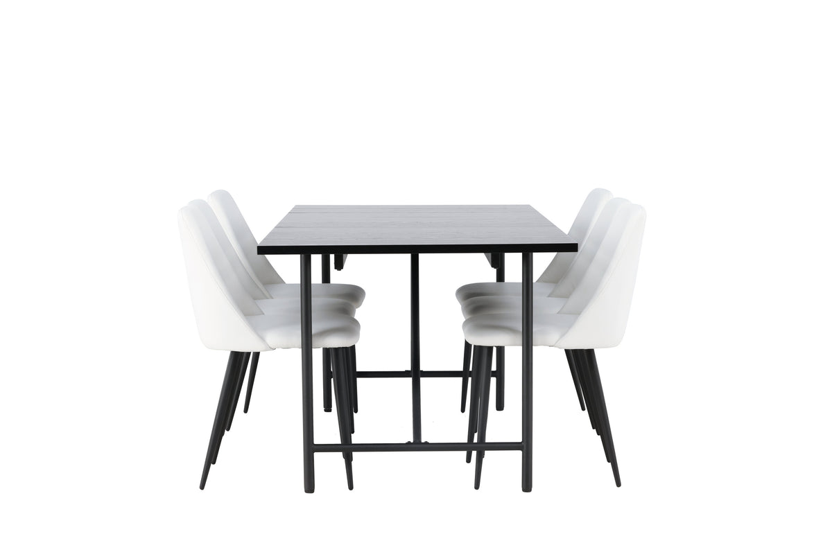 Astrid Matbord med Night Stolarna – Bord: 75x200x90 Stol: 56x87x49