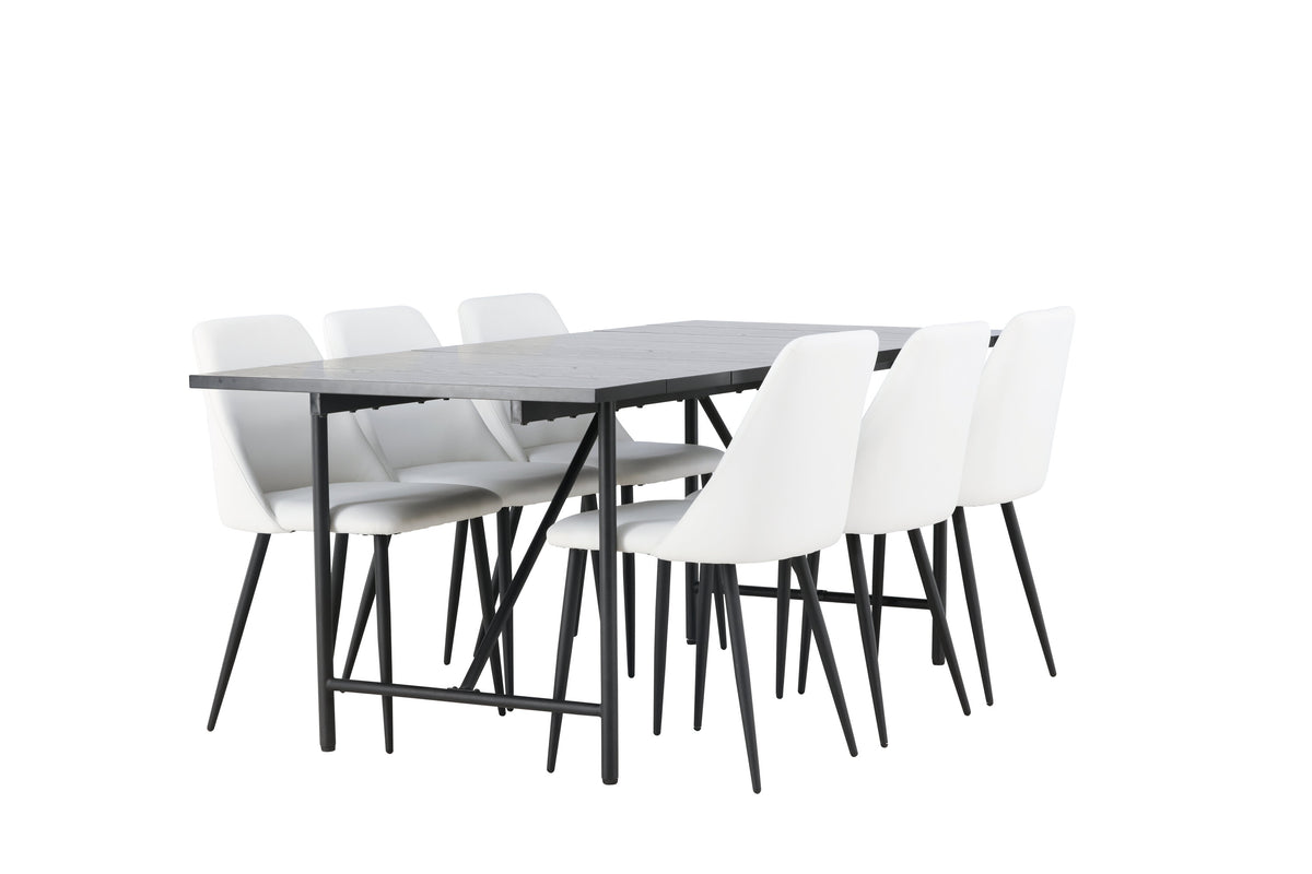 Astrid Matbord med Night Stolarna – Bord: 75x200x90 Stol: 56x87x49