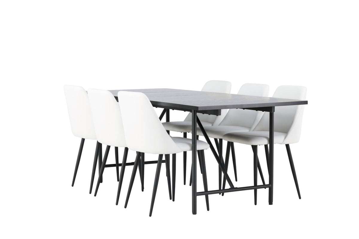 Astrid Matbord med Night Stolarna – Bord: 75x200x90 Stol: 56x87x49