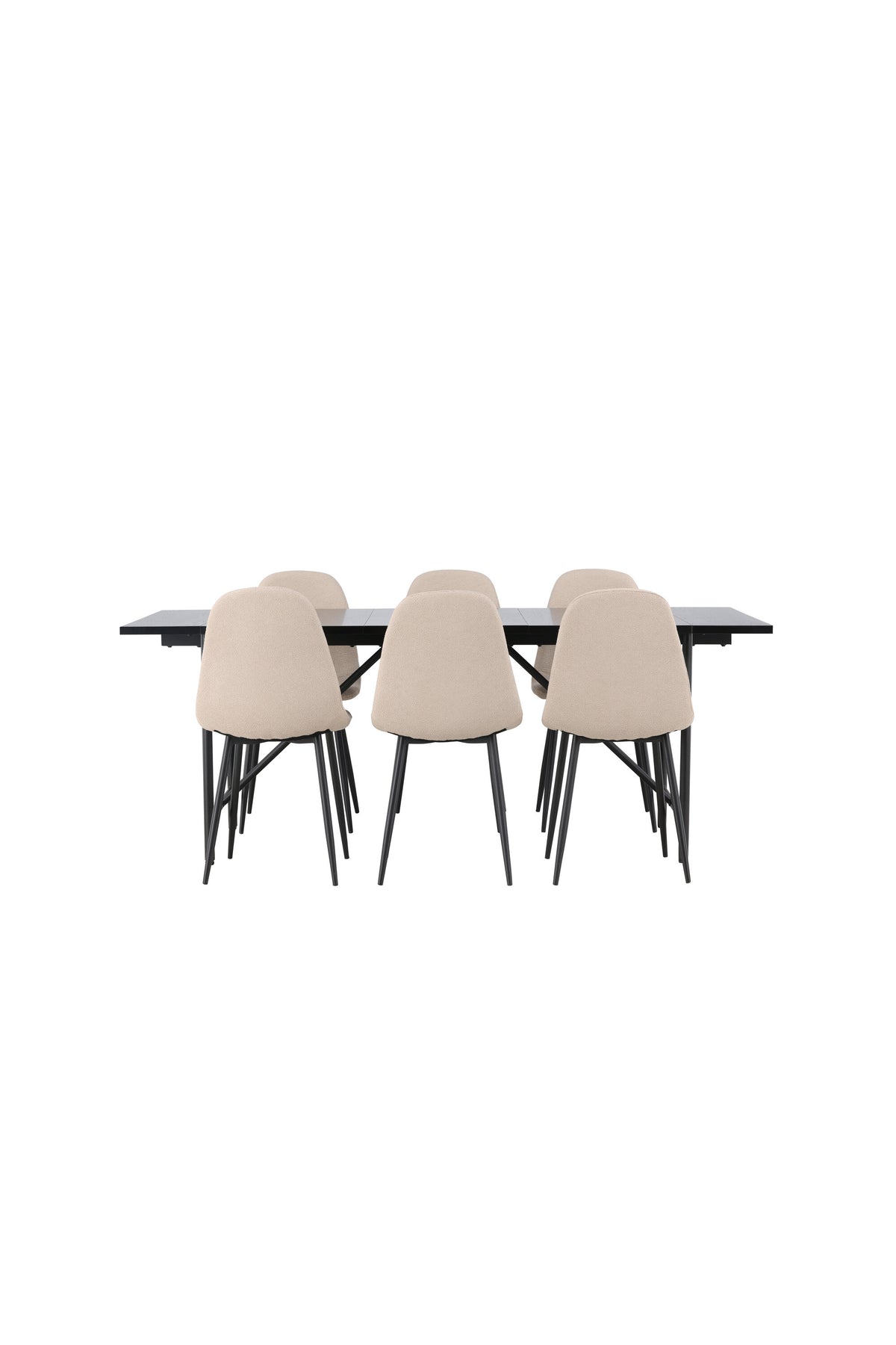 Astrid Matbord med Polar Stolarna – Bord: 75x200x90 Stol: 52x90x45