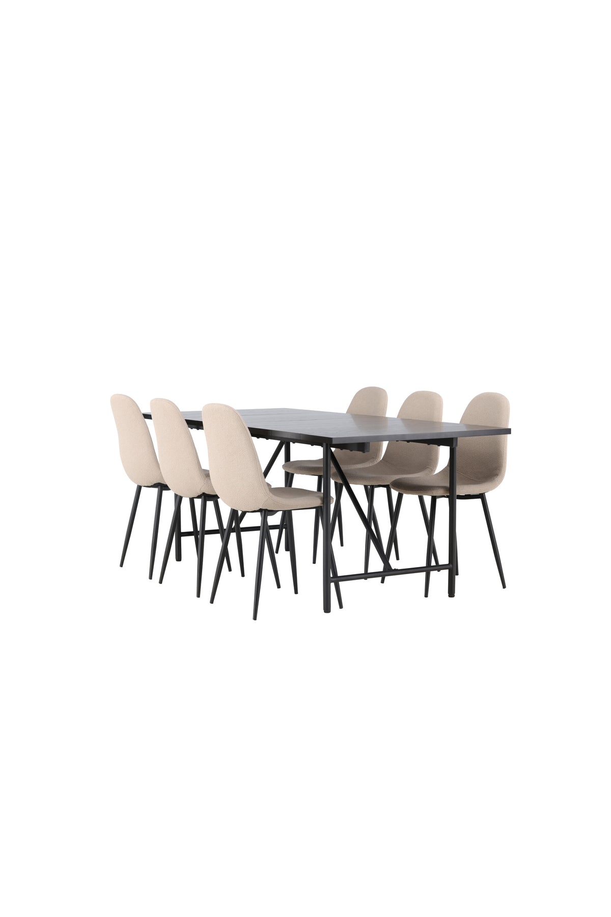 Astrid Matbord med Polar Stolarna – Bord: 75x200x90 Stol: 52x90x45