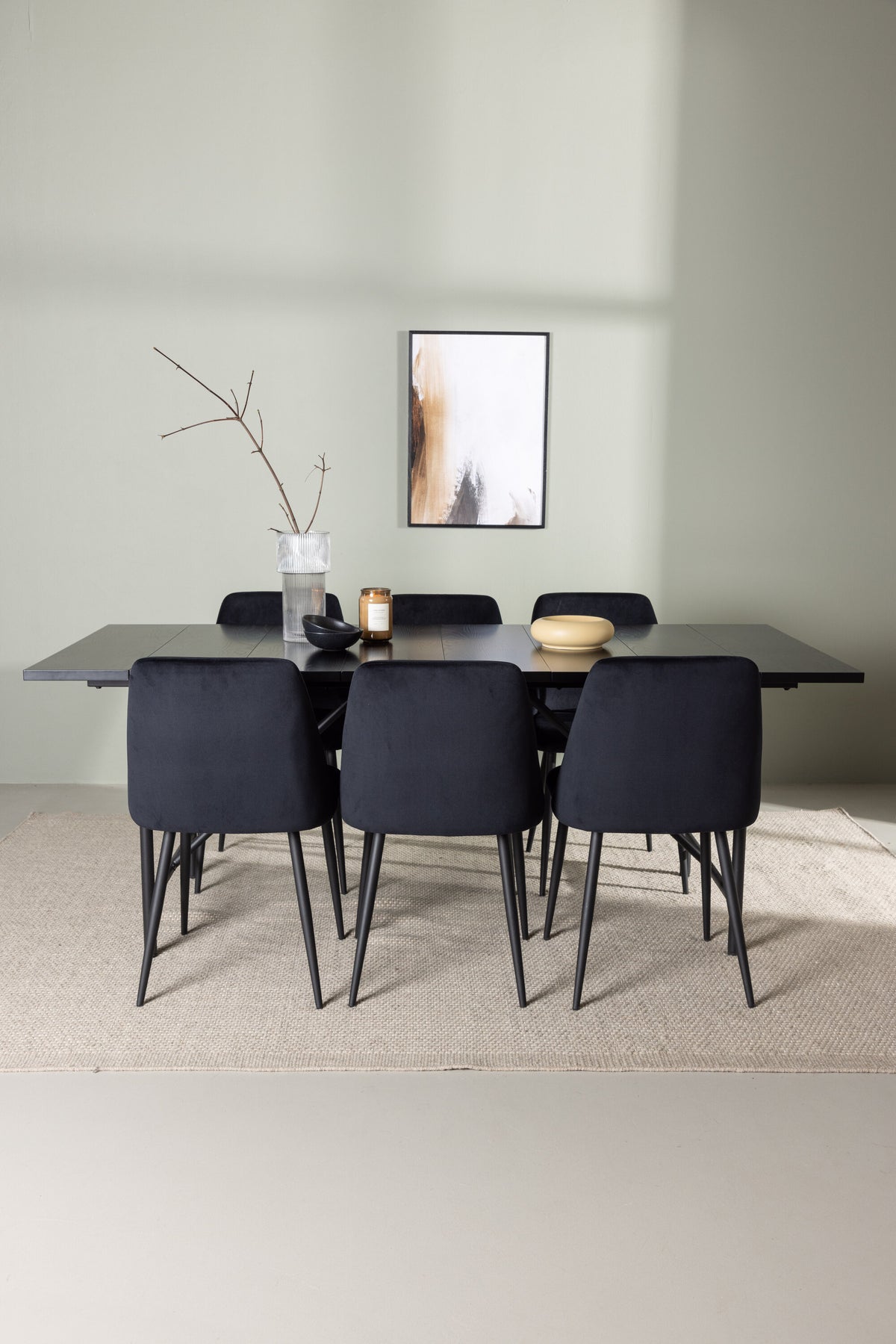 Astrid Matbord med Night Stolarna – Bord: 75x200x90 Stol: 56x87x49