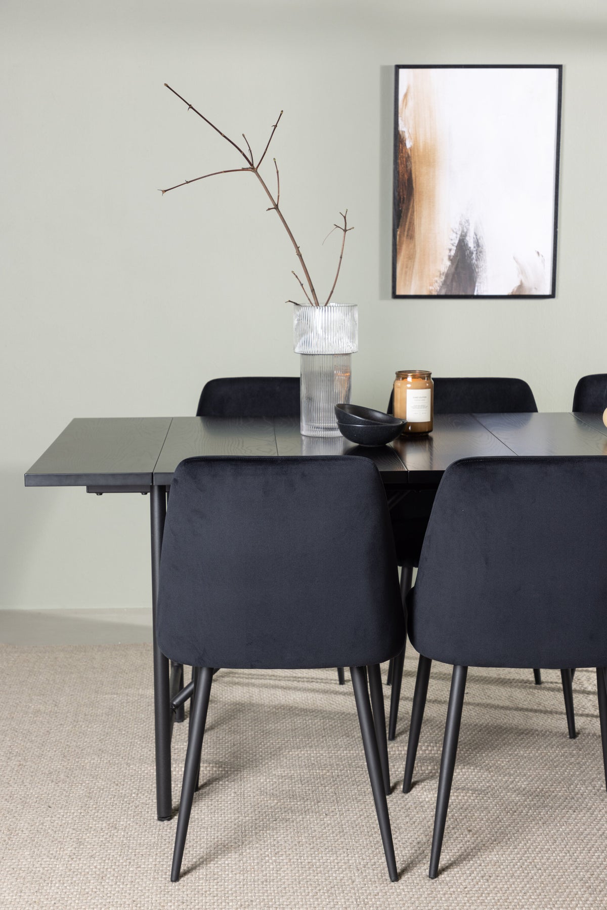 Astrid Matbord med Night Stolarna – Bord: 75x200x90 Stol: 56x87x49