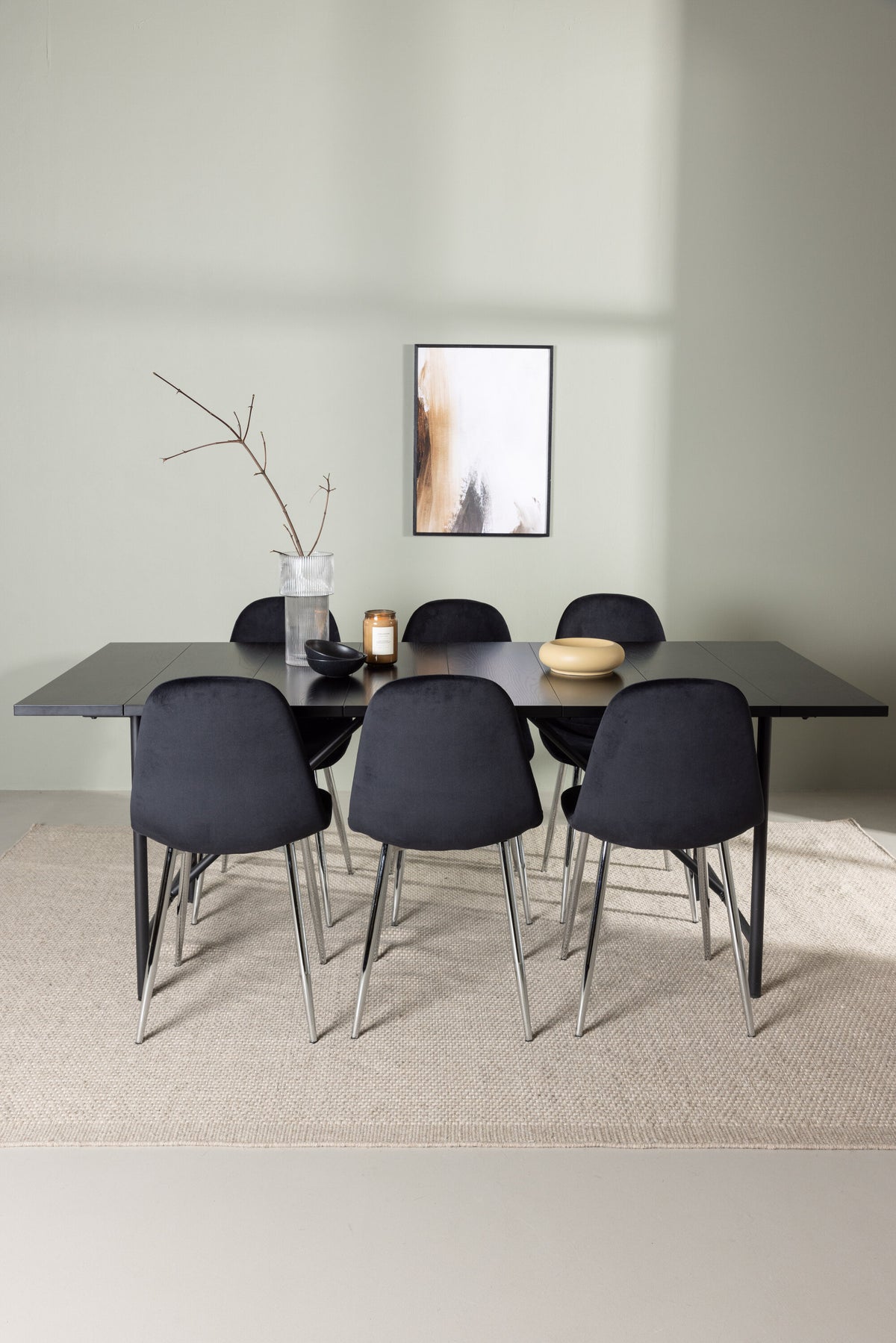 Astrid Matbord med Polar Stolarna – Bord: 75x200x90 Stol: 52x90x45