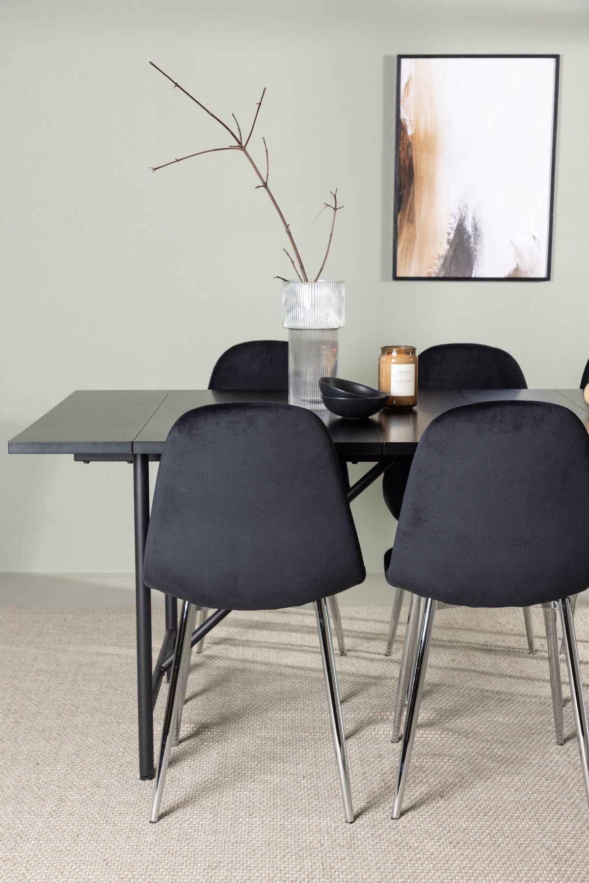 Astrid Matbord med Polar Stolarna – Bord: 75x200x90 Stol: 52x90x45