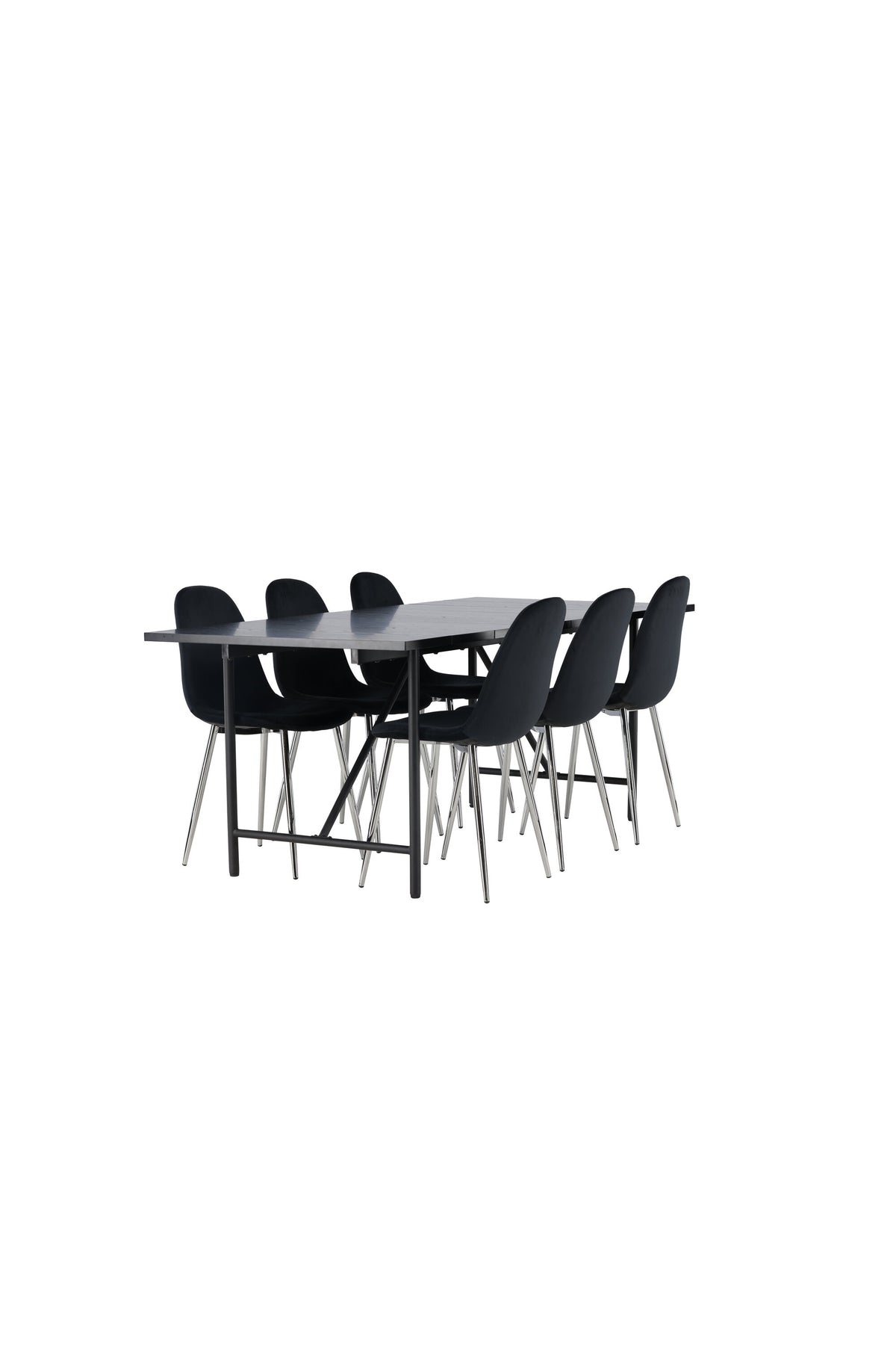 Astrid Matbord med Polar Stolarna – Bord: 75x200x90 Stol: 52x90x45