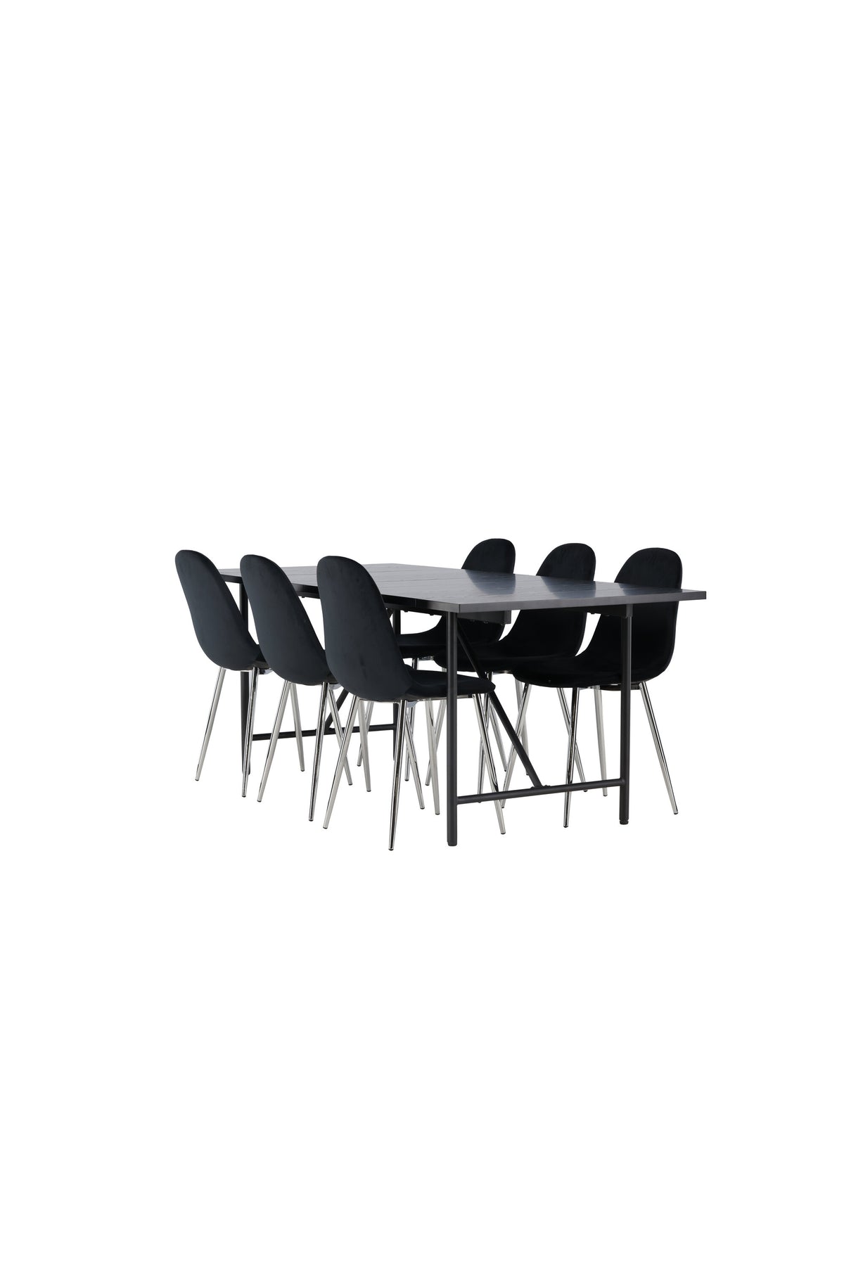 Astrid Matbord med Polar Stolarna – Bord: 75x200x90 Stol: 52x90x45