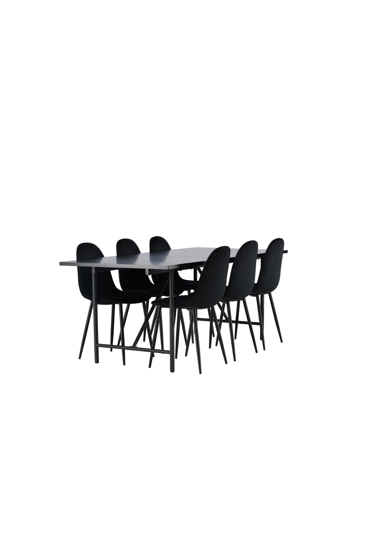 Astrid Matbord med Polar Stolarna – Bord: 75x200x90 Stol: 53,3x88x44