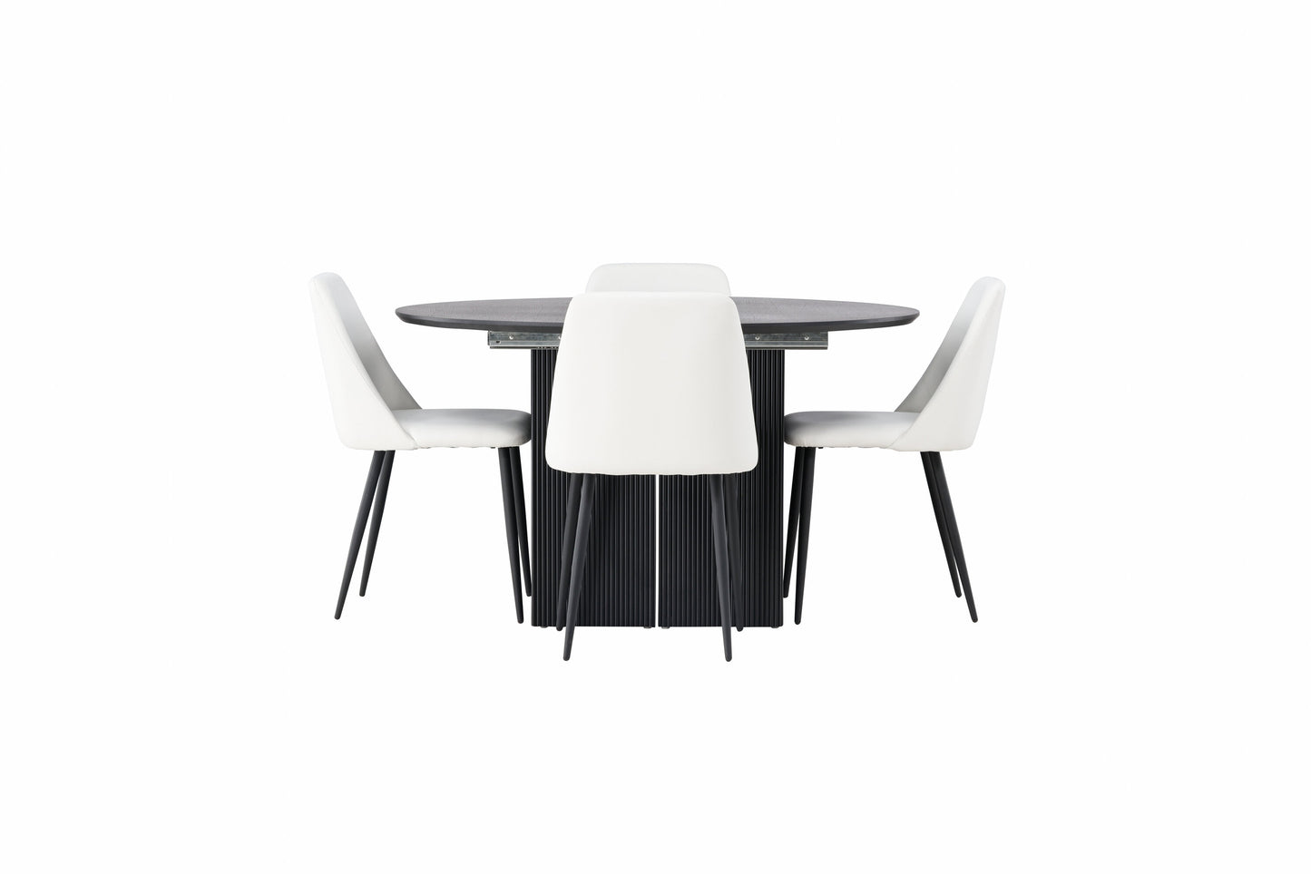 Matilda Matbord med Night Stolarna – Bord: ⌀130 Stol: 56x87x49
