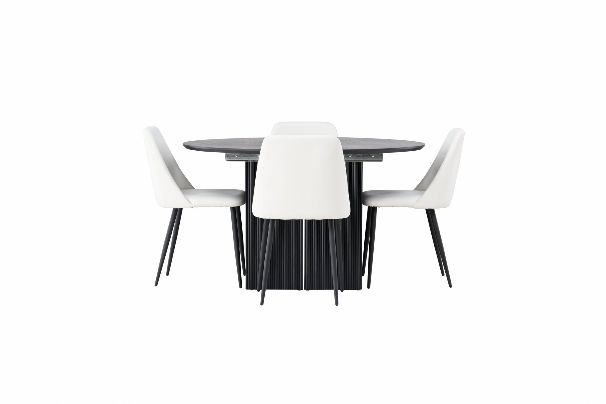 Matilda Matbord med Night Stolarna – Bord: ⌀130 Stol: 56x87x49