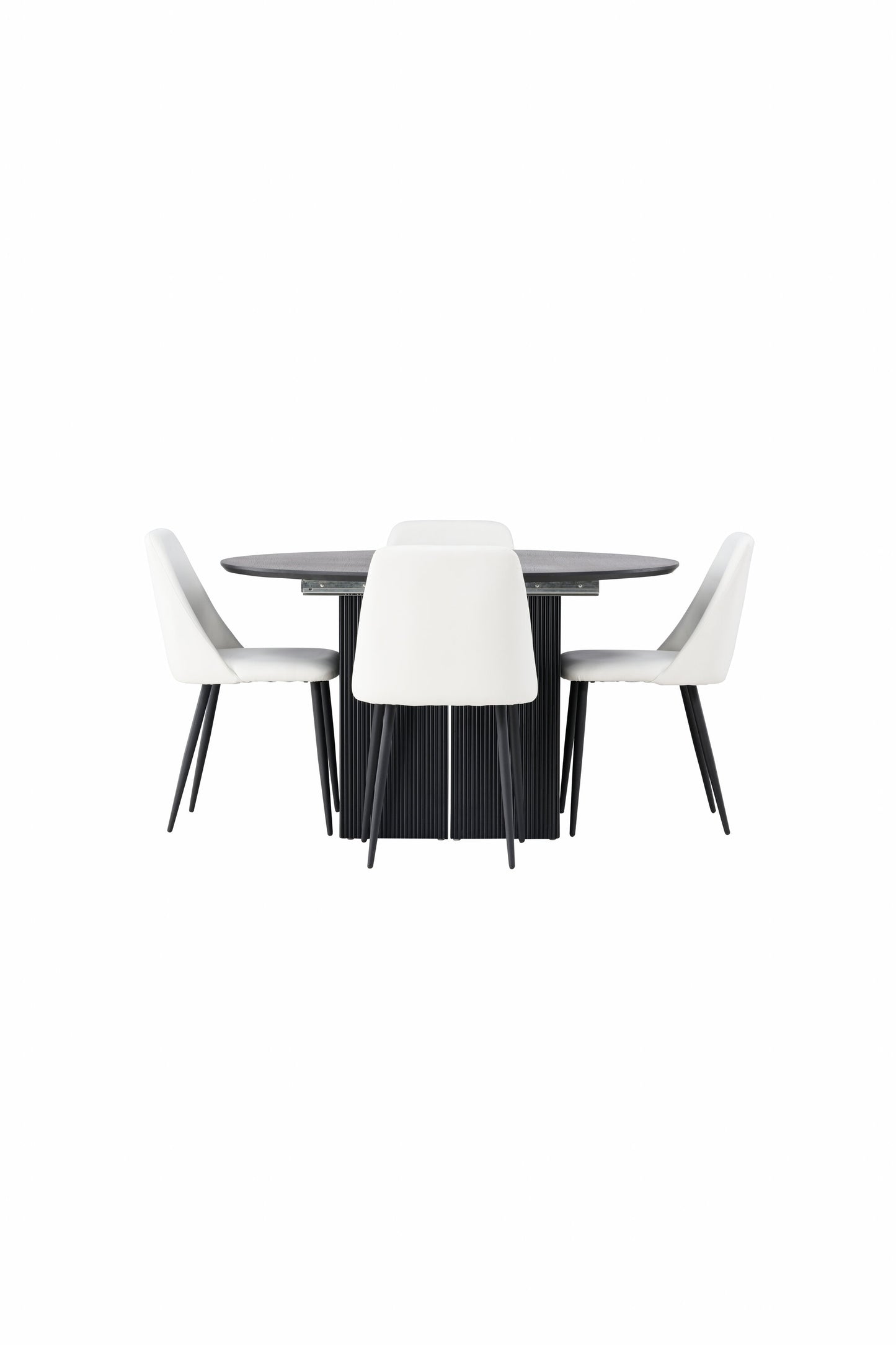 Matilda Matbord med Night Stolarna – Bord: ⌀130 Stol: 56x87x49