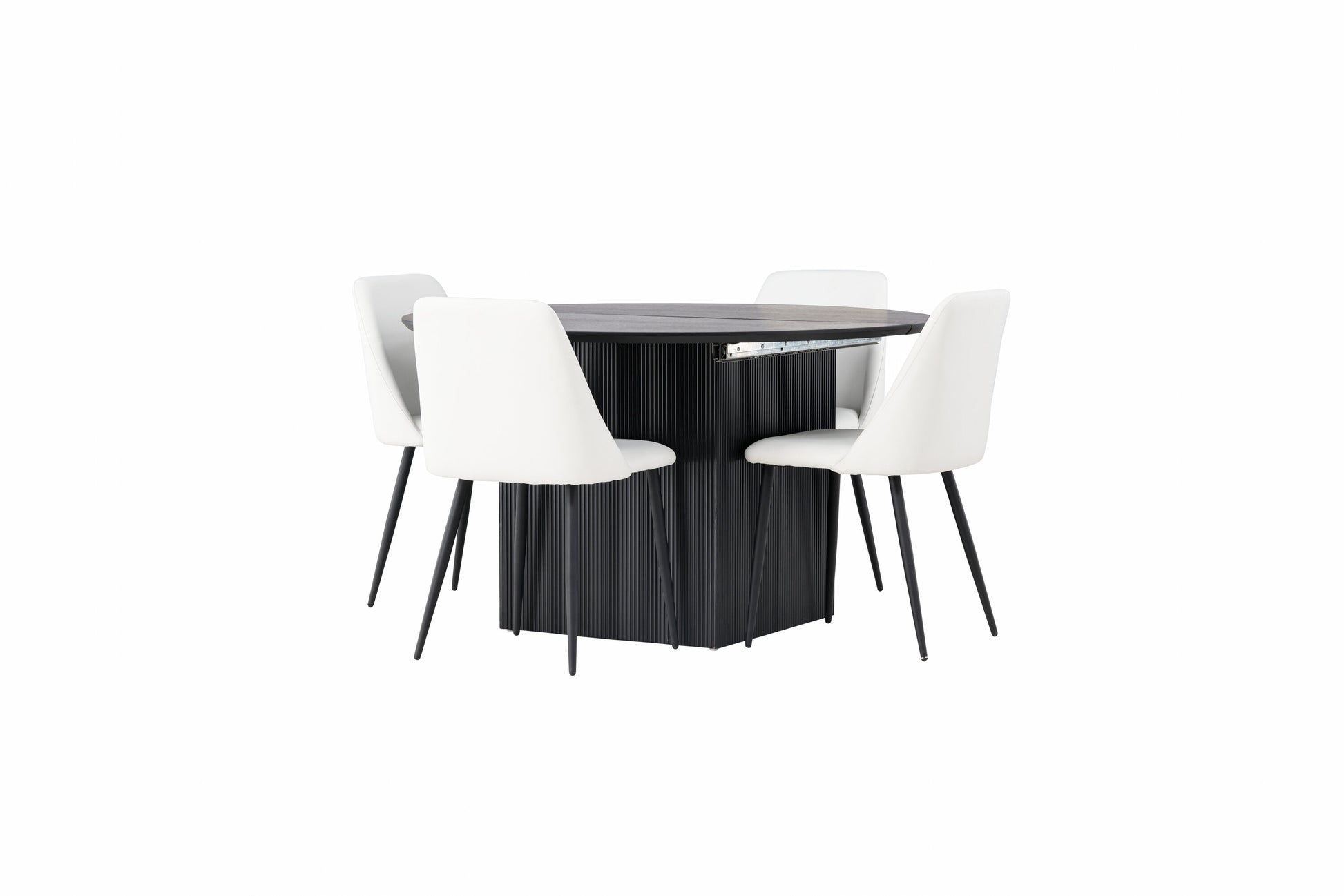 Matilda Matbord med Night Stolarna – Bord: ⌀130 Stol: 56x87x49