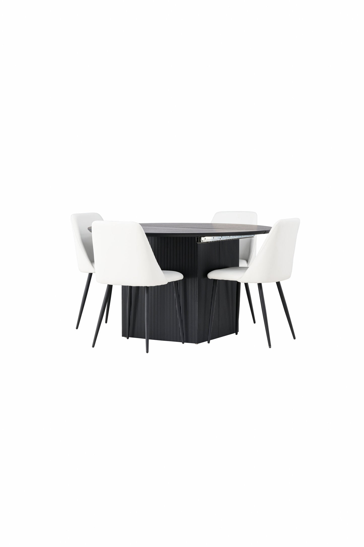 Matilda Matbord med Night Stolarna – Bord: ⌀130 Stol: 56x87x49