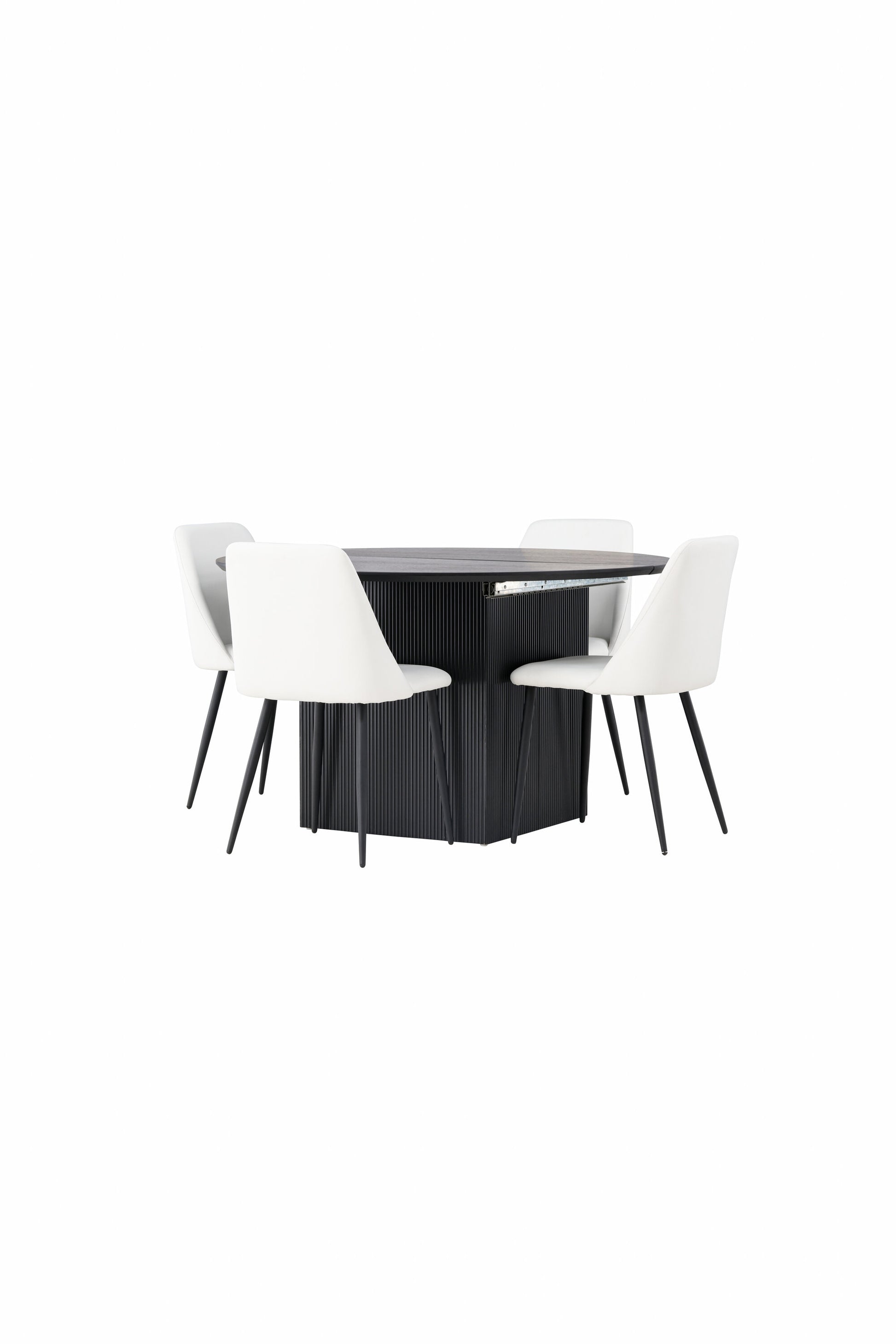 Matilda Matbord med Night Stolarna – Bord: ⌀130 Stol: 56x87x49