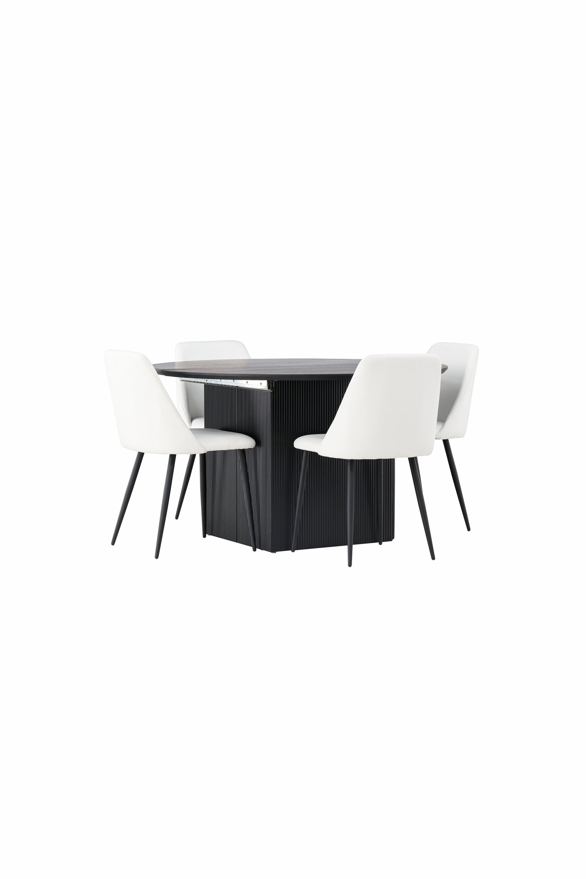 Matilda Matbord med Night Stolarna – Bord: ⌀130 Stol: 56x87x49