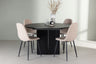 Matilda Matbord med Polar Stolarna – Bord: ⌀130 Stol: 52x90x45