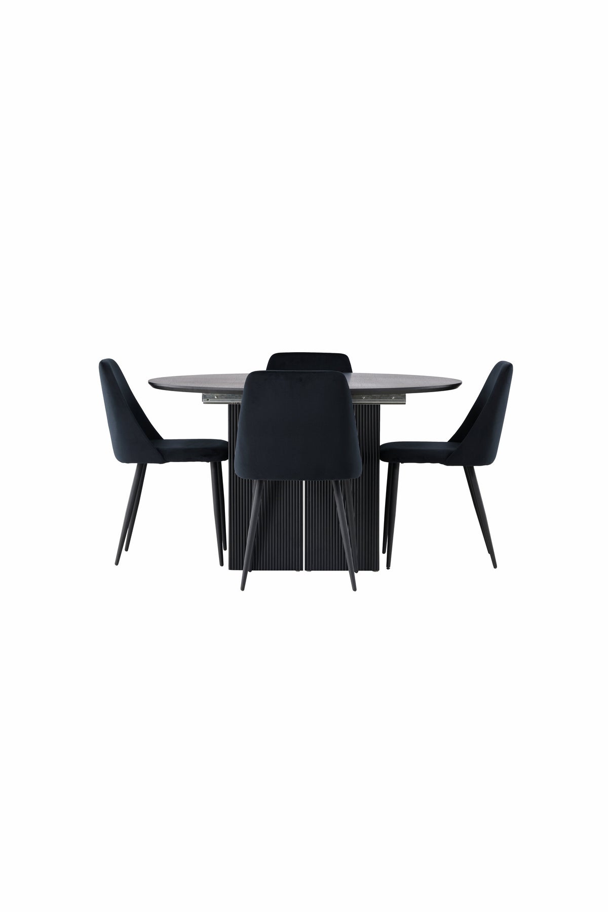 Matilda Matbord med Night Stolarna – Bord: ⌀130 Stol: 56x87x49