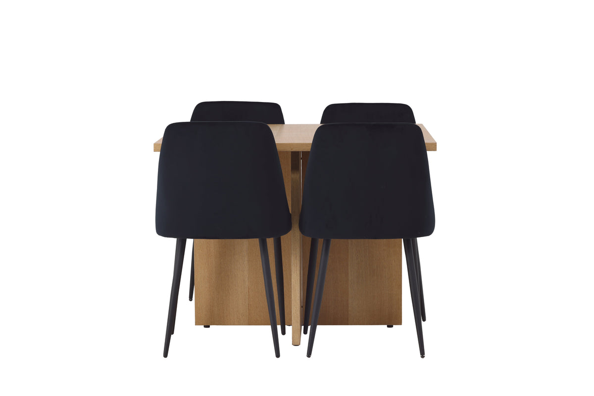 Leo Matbord med Night Stolarna – Bord: 75x100x100 Stol: 56x87x49