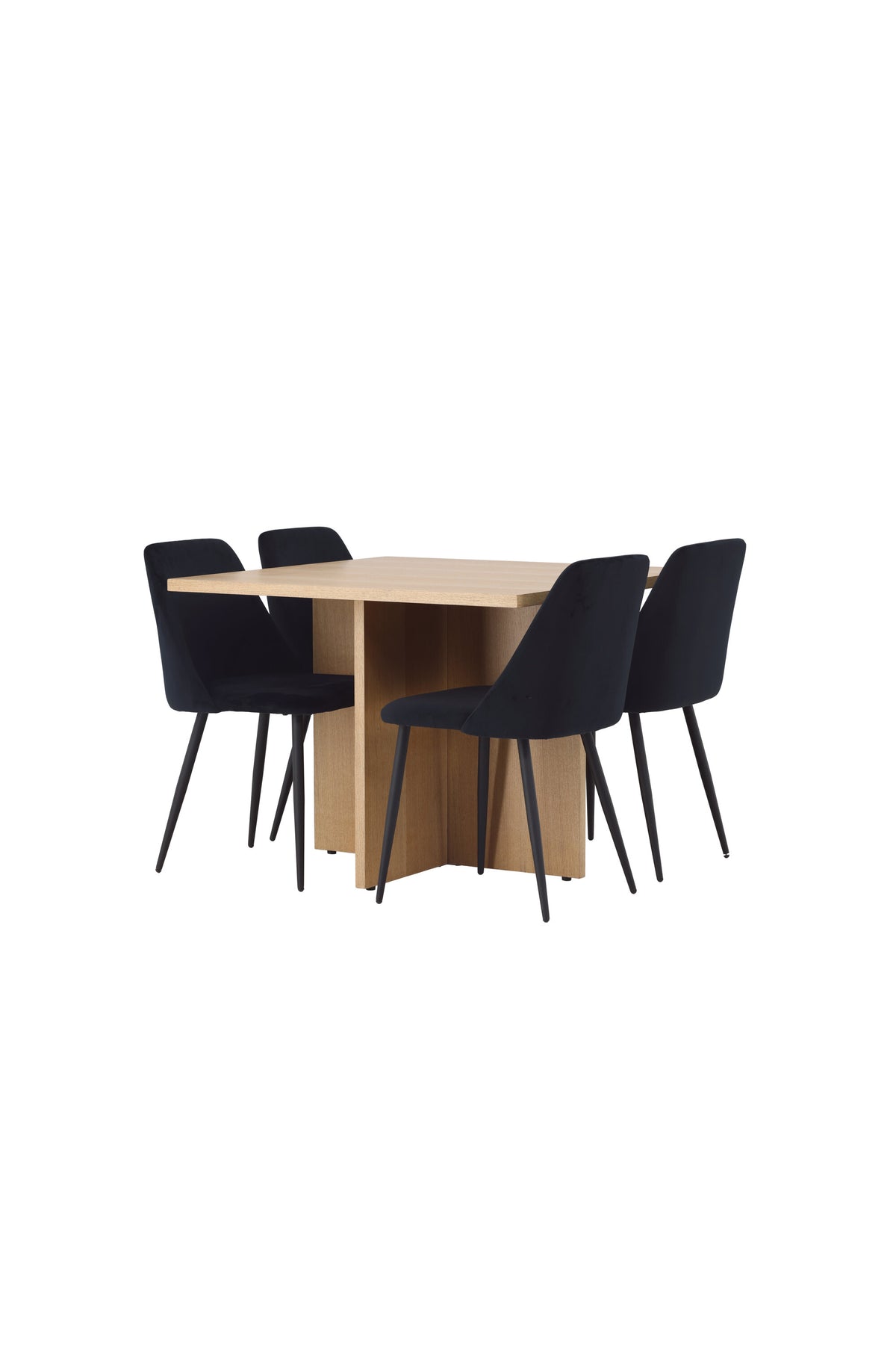 Leo Matbord med Night Stolarna – Bord: 75x100x100 Stol: 56x87x49