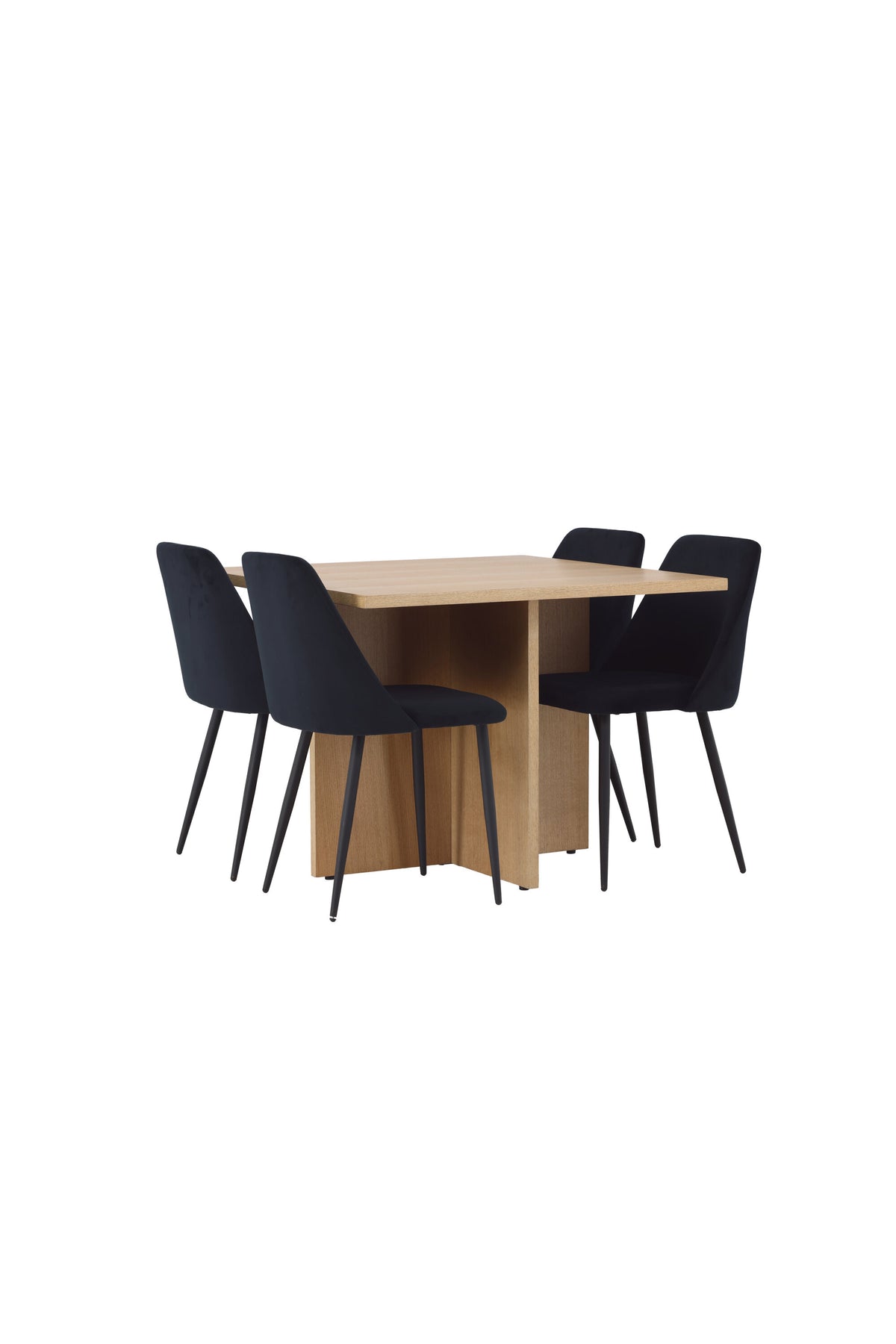 Leo Matbord med Night Stolarna – Bord: 75x100x100 Stol: 56x87x49