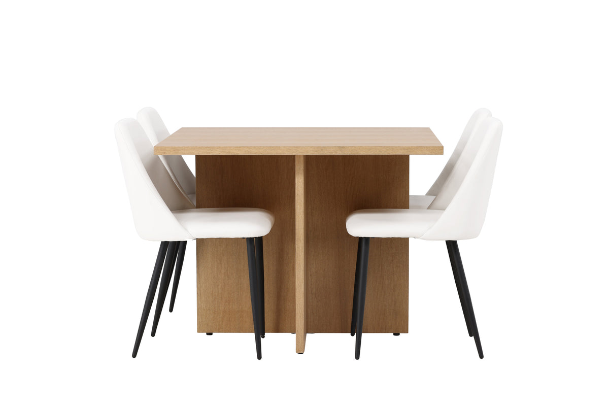 Leo Matbord med Night Stolarna – Bord: 75x100x100 Stol: 56x87x49
