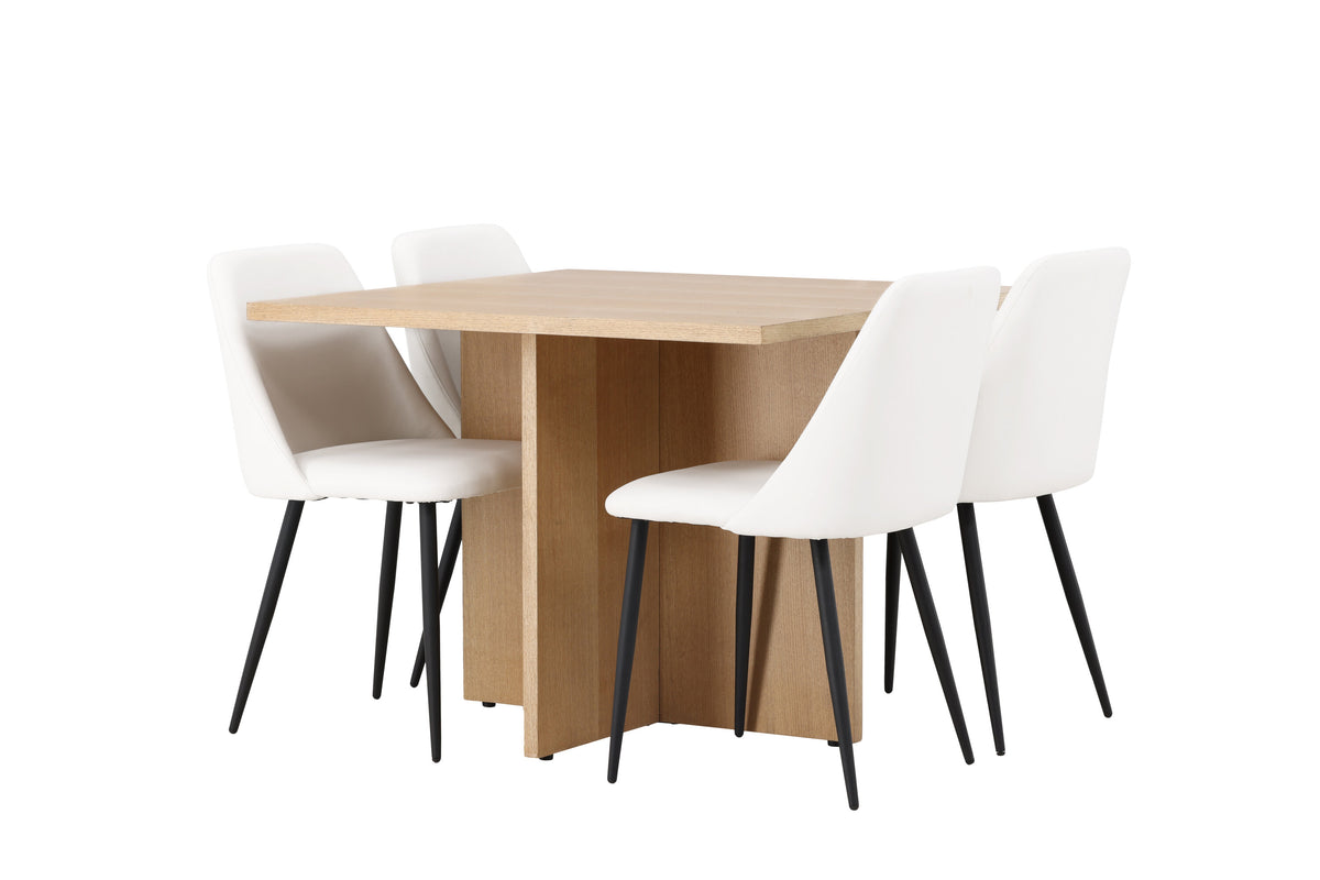 Leo Matbord med Night Stolarna – Bord: 75x100x100 Stol: 56x87x49