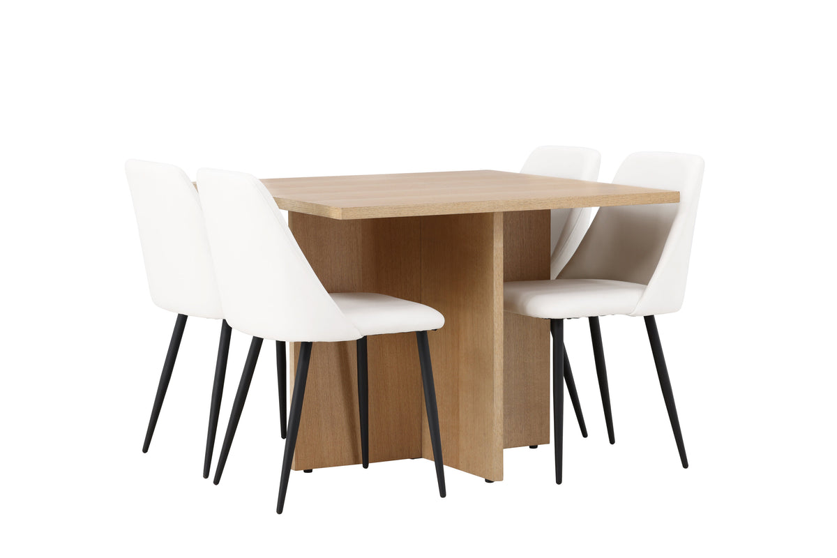 Leo Matbord med Night Stolarna – Bord: 75x100x100 Stol: 56x87x49
