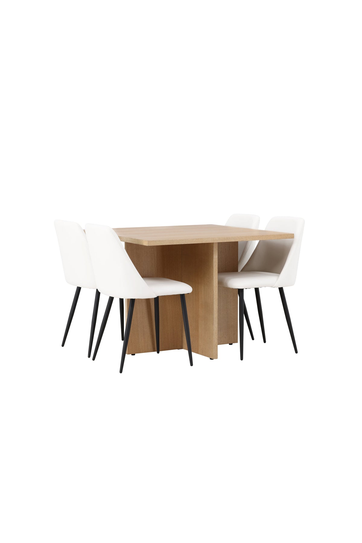 Leo Matbord med Night Stolarna – Bord: 75x100x100 Stol: 56x87x49
