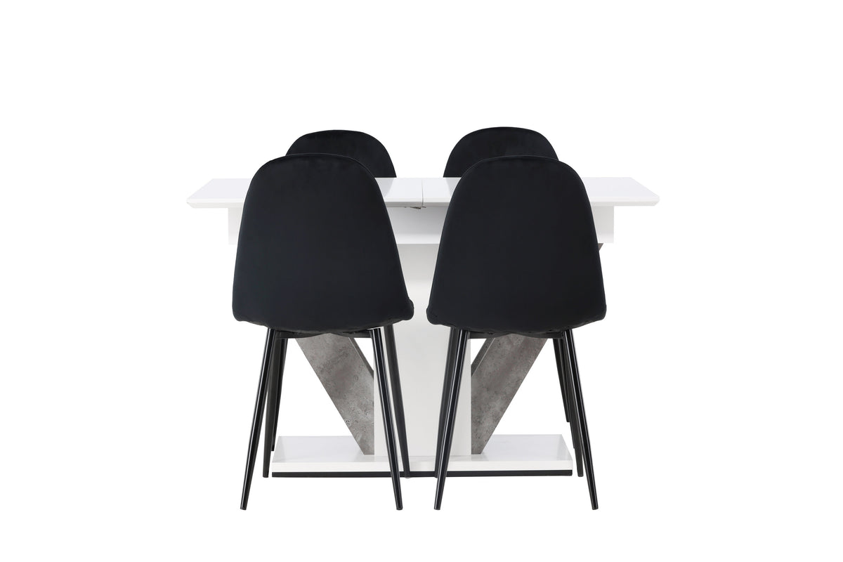 Disa Matbord med Polar Stolarna – Bord: 76x120x80 Stol: 53,3x88x44