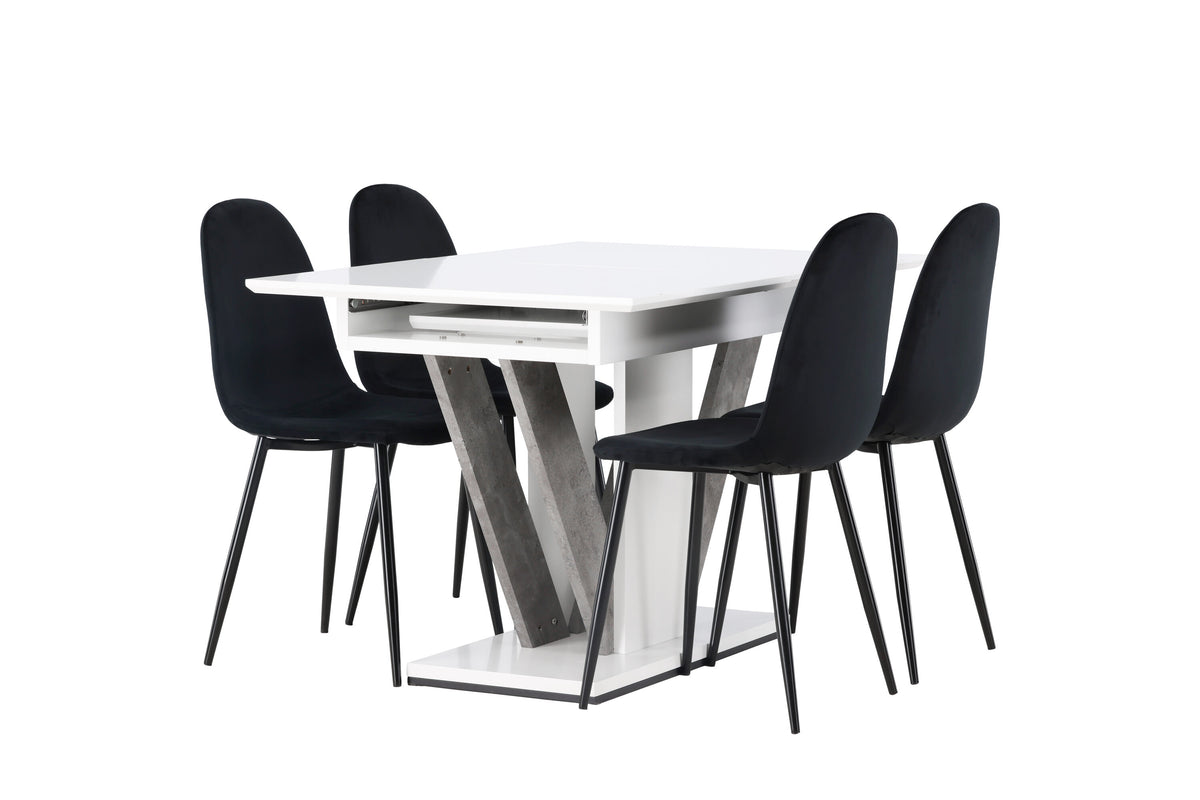 Disa Matbord med Polar Stolarna – Bord: 76x120x80 Stol: 53,3x88x44