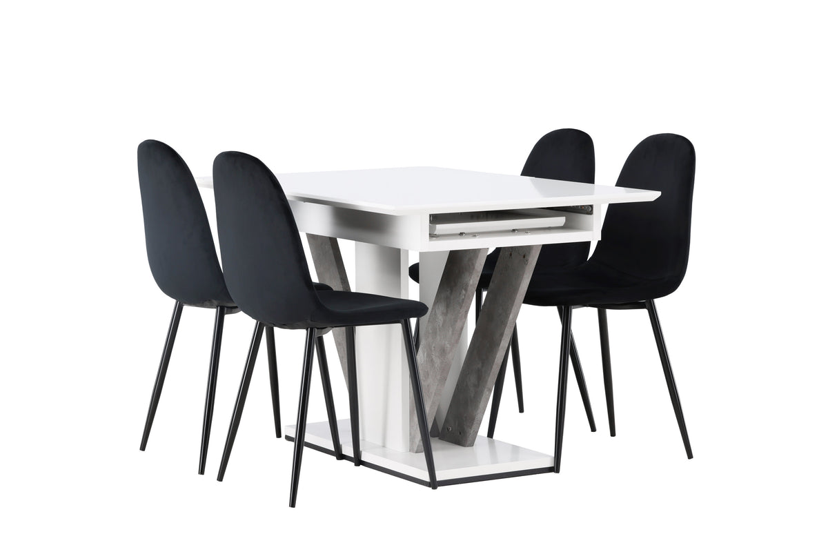 Disa Matbord med Polar Stolarna – Bord: 76x120x80 Stol: 53,3x88x44