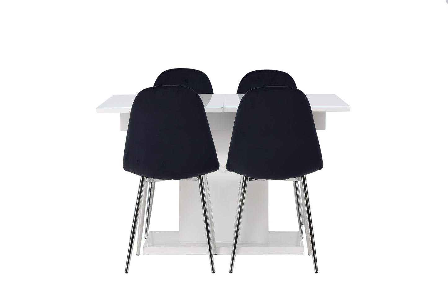 Pluto Matbord med Polar Stolarna – Bord: 76x120x90 Stol: 52x90x45