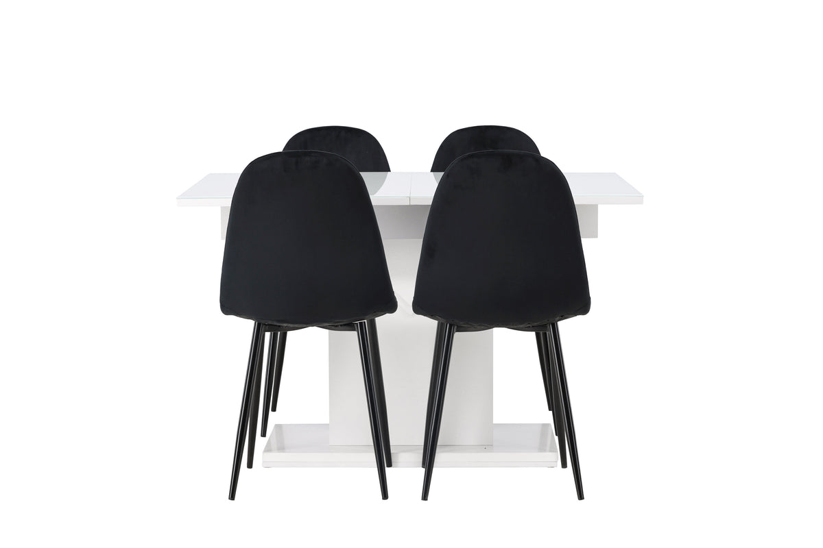 Pluto Matbord med Polar Stolarna – Bord: 76x120x90 Stol: 53,3x88x44