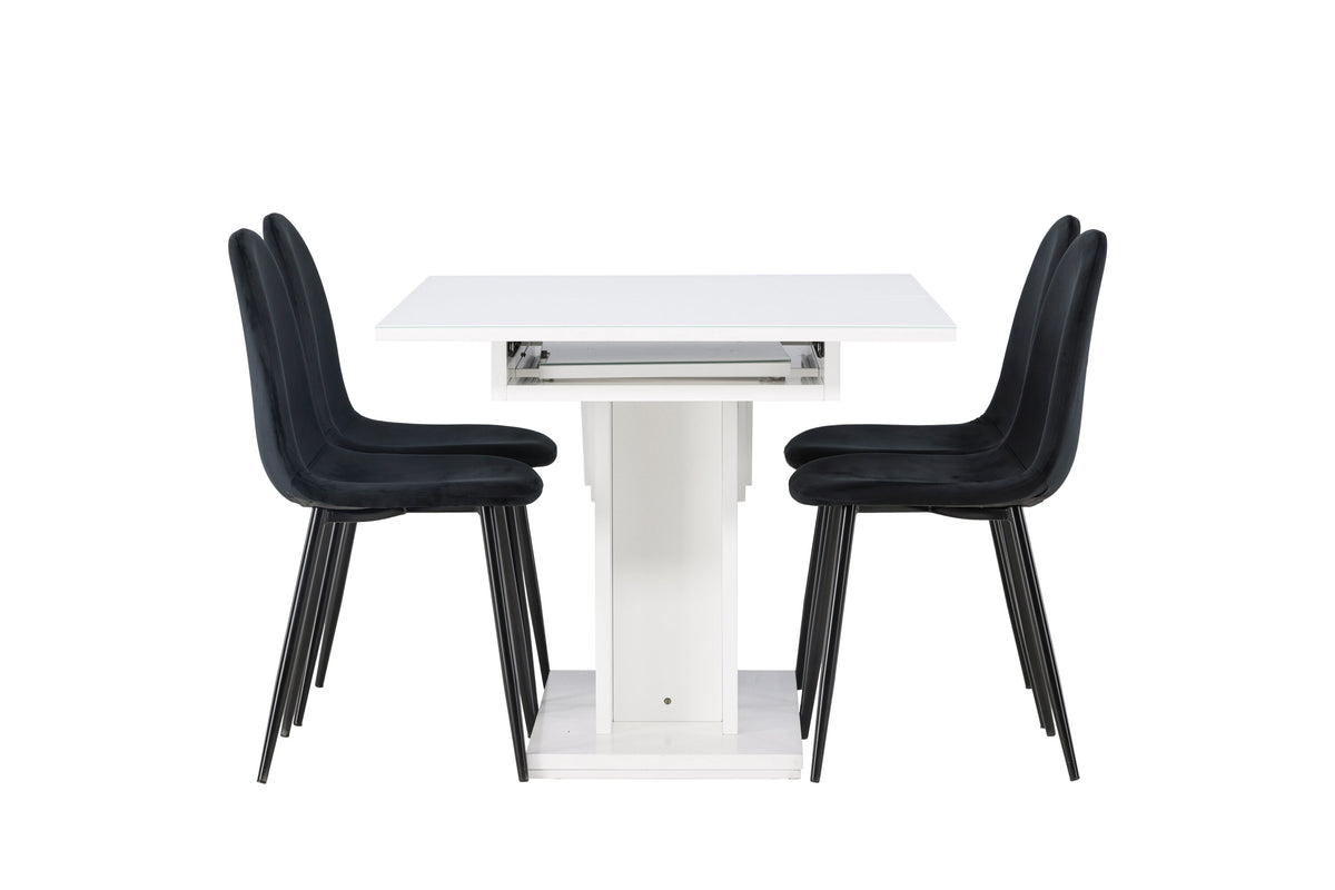 Pluto Matbord med Polar Stolarna – Bord: 76x120x90 Stol: 53,3x88x44
