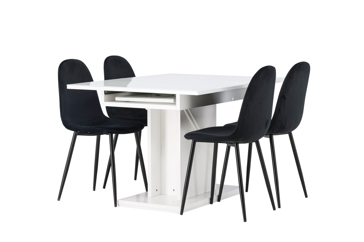 Pluto Matbord med Polar Stolarna – Bord: 76x120x90 Stol: 53,3x88x44