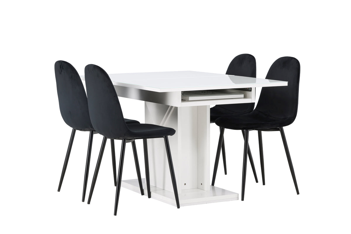 Pluto Matbord med Polar Stolarna – Bord: 76x120x90 Stol: 53,3x88x44