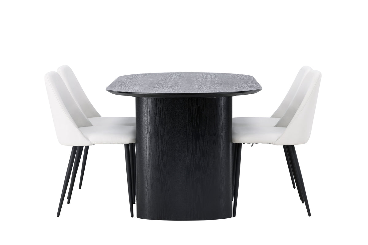 Isolde Matbord med Night Stolarna – Bord: 75x180x90 Stol: 56x87x49