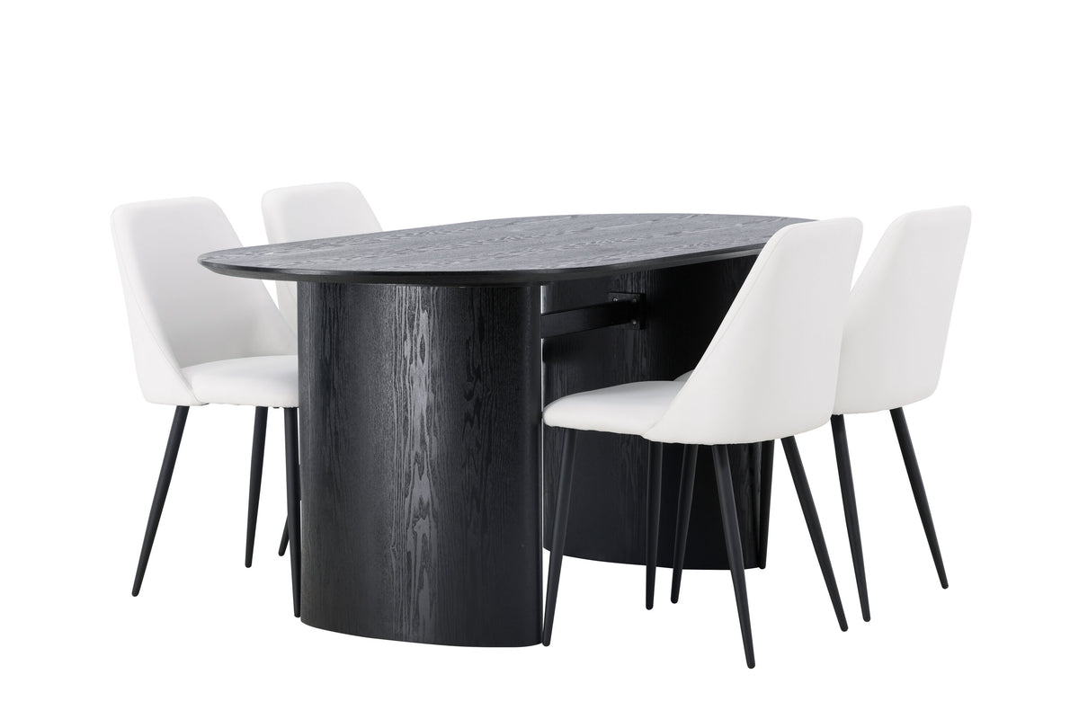 Isolde Matbord med Night Stolarna – Bord: 75x180x90 Stol: 56x87x49