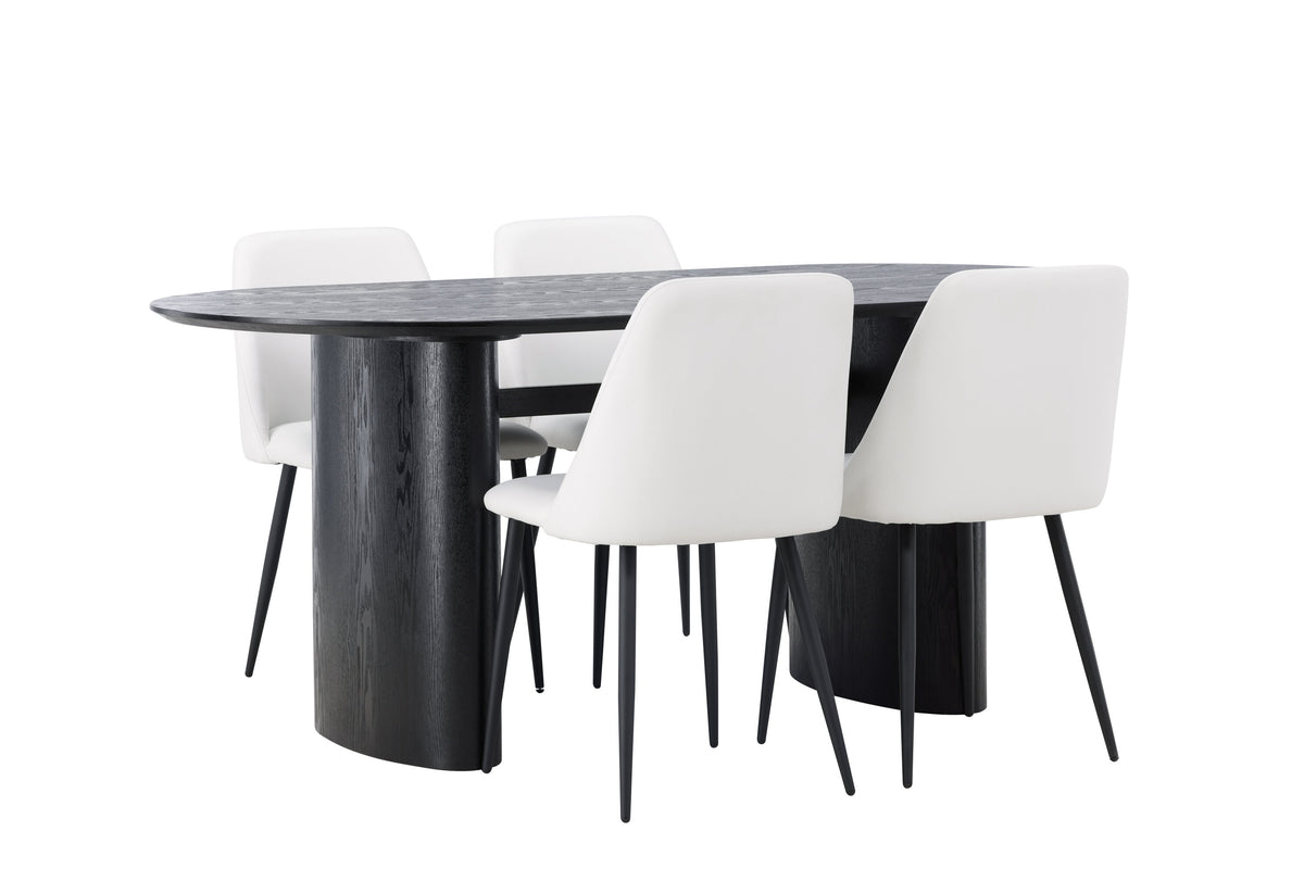 Isolde Matbord med Night Stolarna – Bord: 75x180x90 Stol: 56x87x49