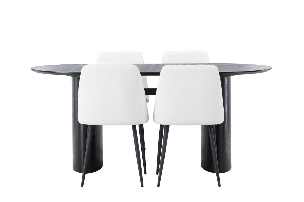 Isolde Matbord med Night Stolarna – Bord: 75x180x90 Stol: 56x87x49