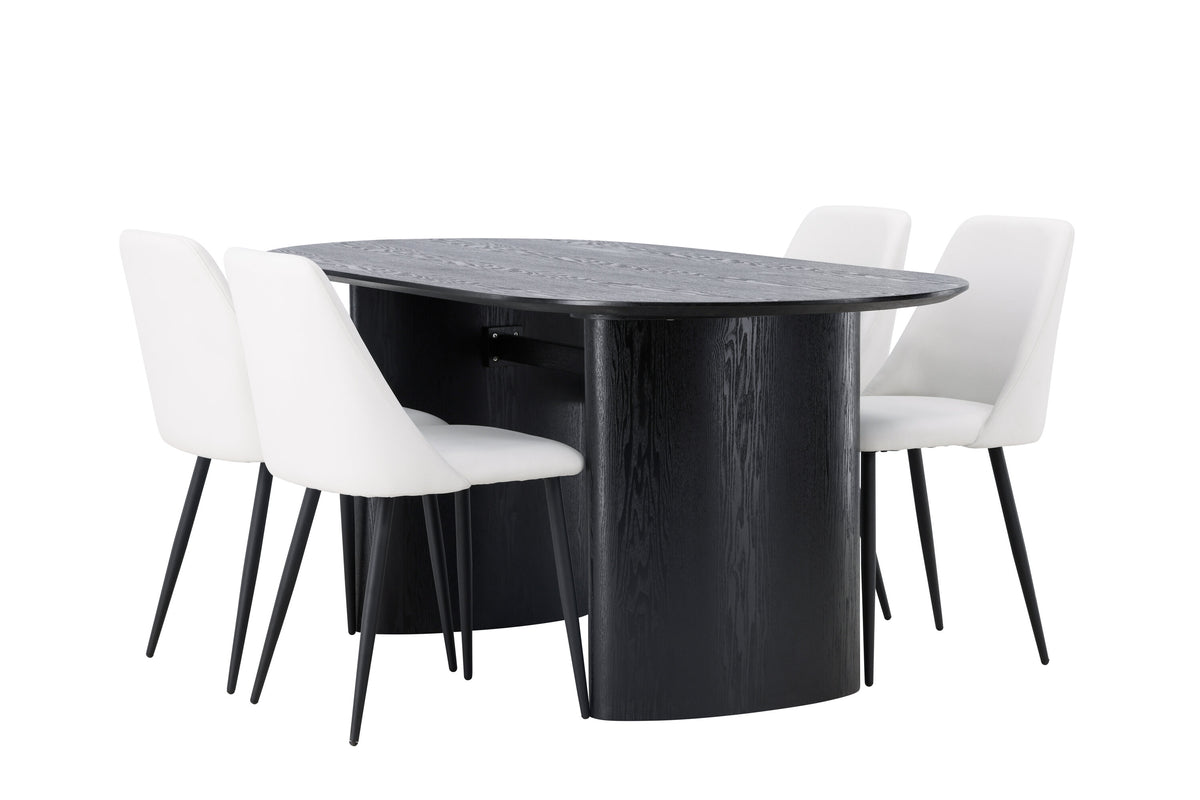 Isolde Matbord med Night Stolarna – Bord: 75x180x90 Stol: 56x87x49