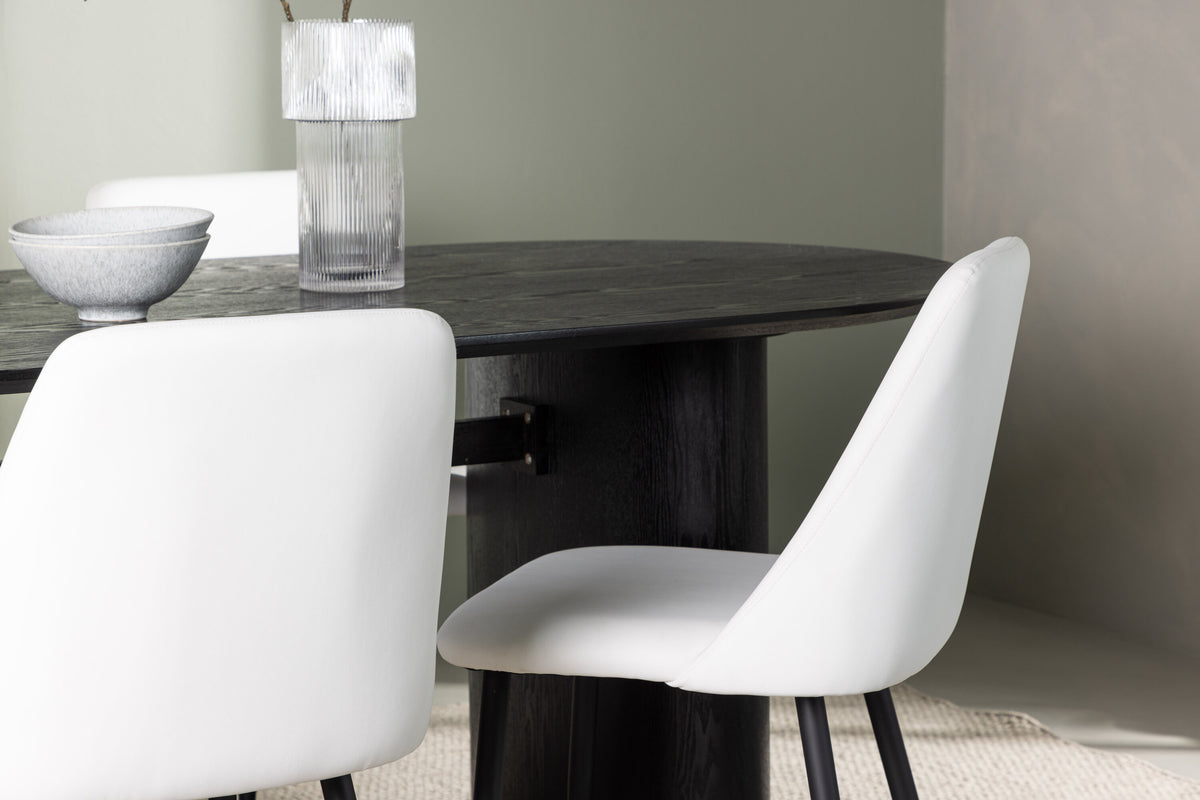 Isolde Matbord med Night Stolarna – Bord: 75x180x90 Stol: 56x87x49