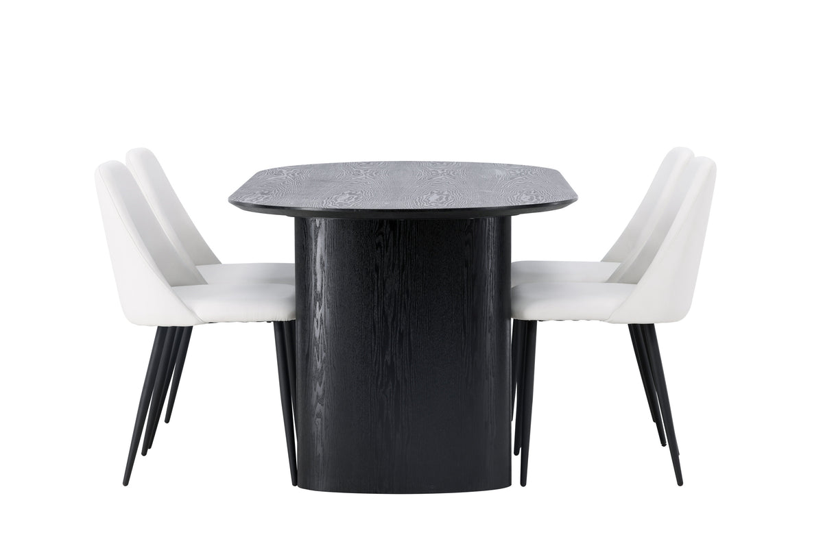 Isolde Matbord med Night Stolarna – Bord: 75x180x90 Stol: 56x87x49