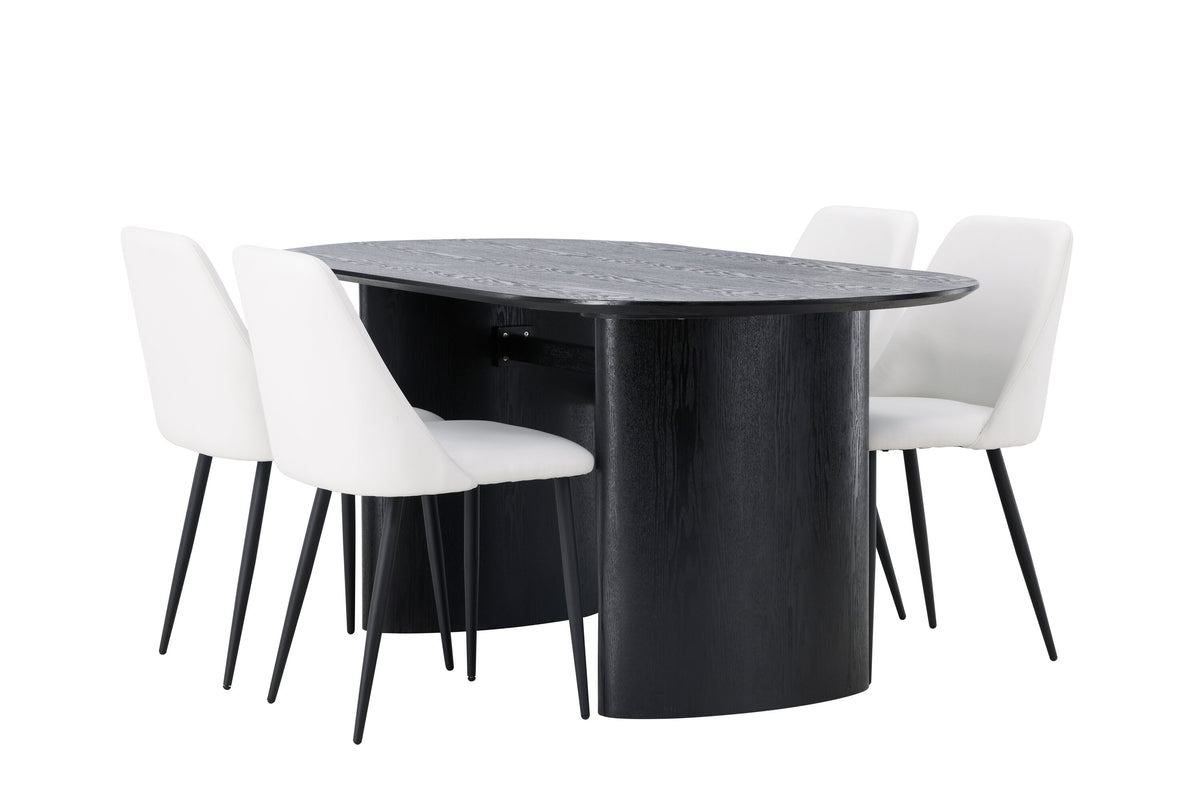 Isolde Matbord med Night Stolarna – Bord: 75x180x90 Stol: 56x87x49