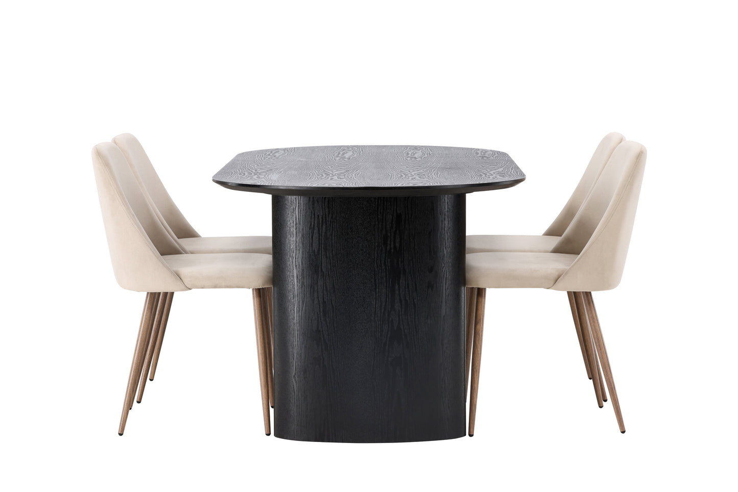 Isolde Matbord med Night Stolarna – Bord: 75x180x90 Stol: 56x87x49