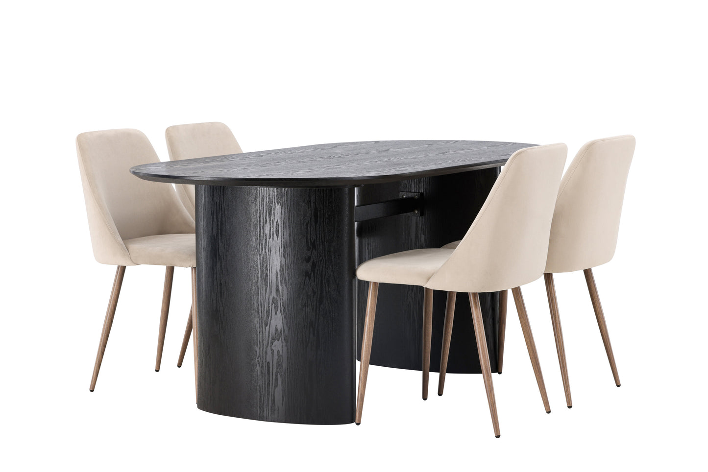 Isolde Matbord med Night Stolarna – Bord: 75x180x90 Stol: 56x87x49