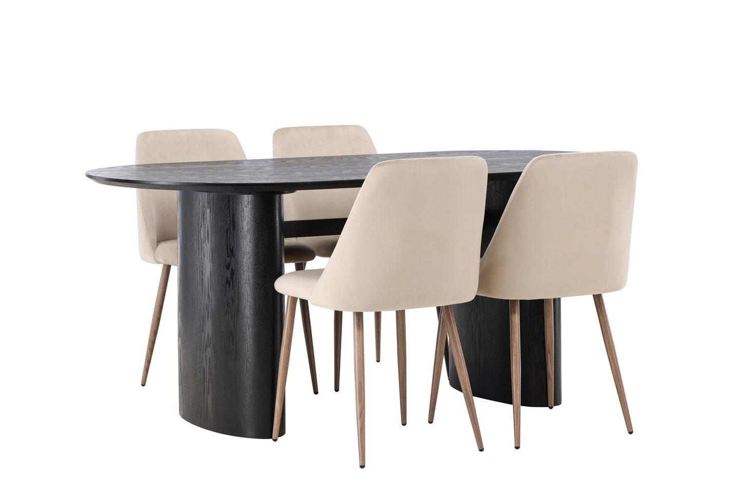 Isolde Matbord med Night Stolarna – Bord: 75x180x90 Stol: 56x87x49