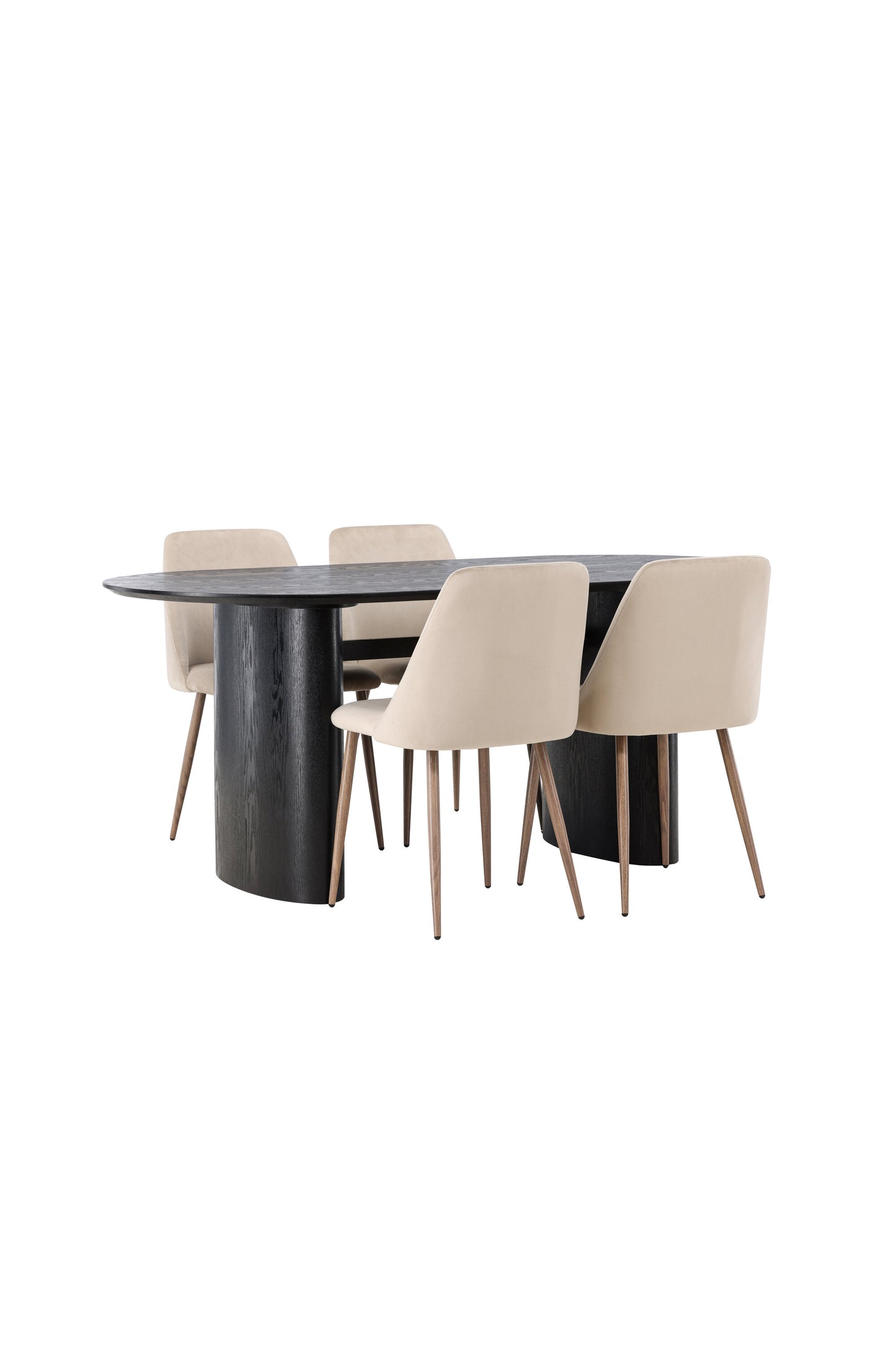 Isolde Matbord med Night Stolarna – Bord: 75x180x90 Stol: 56x87x49