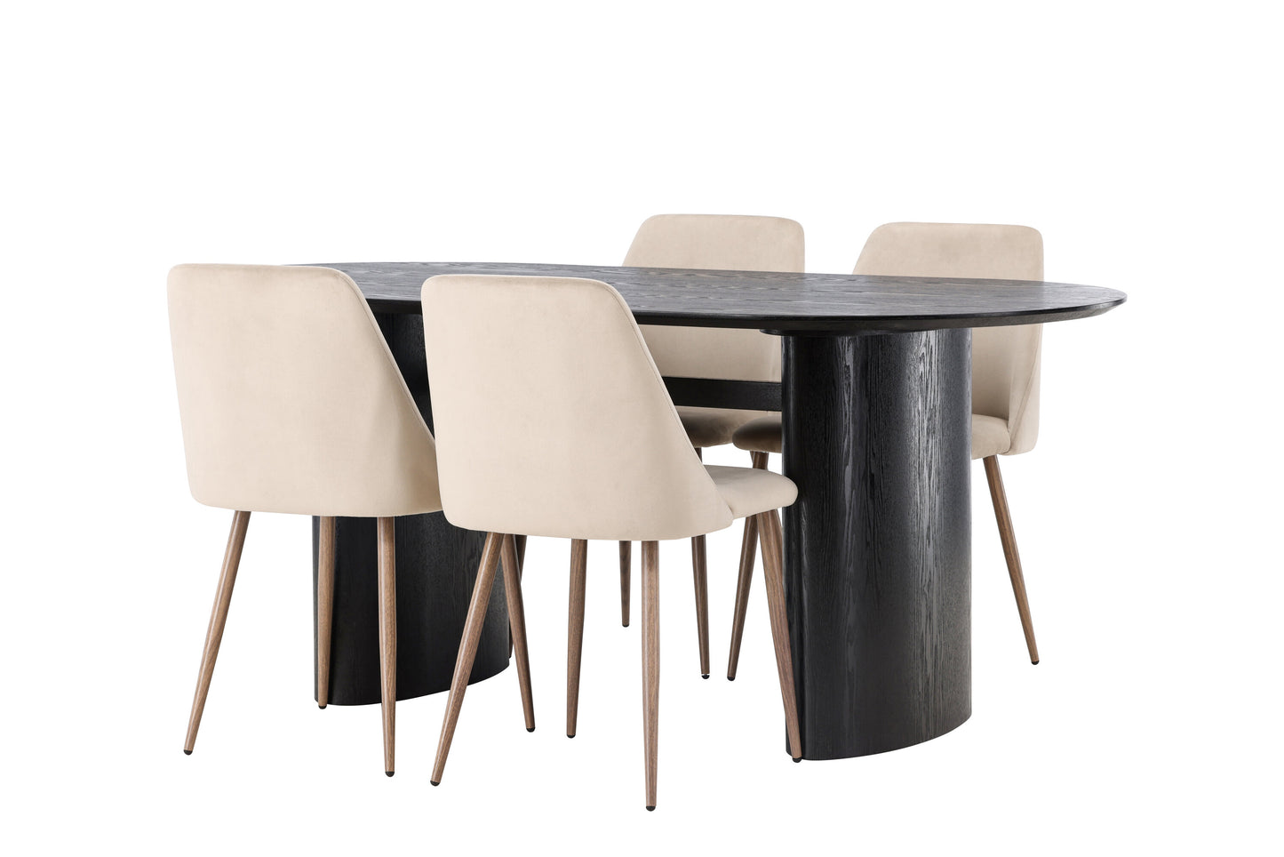 Isolde Matbord med Night Stolarna – Bord: 75x180x90 Stol: 56x87x49